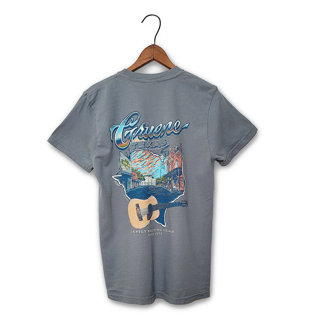 Downtown Gruene Comfort Colors Pocket Tee