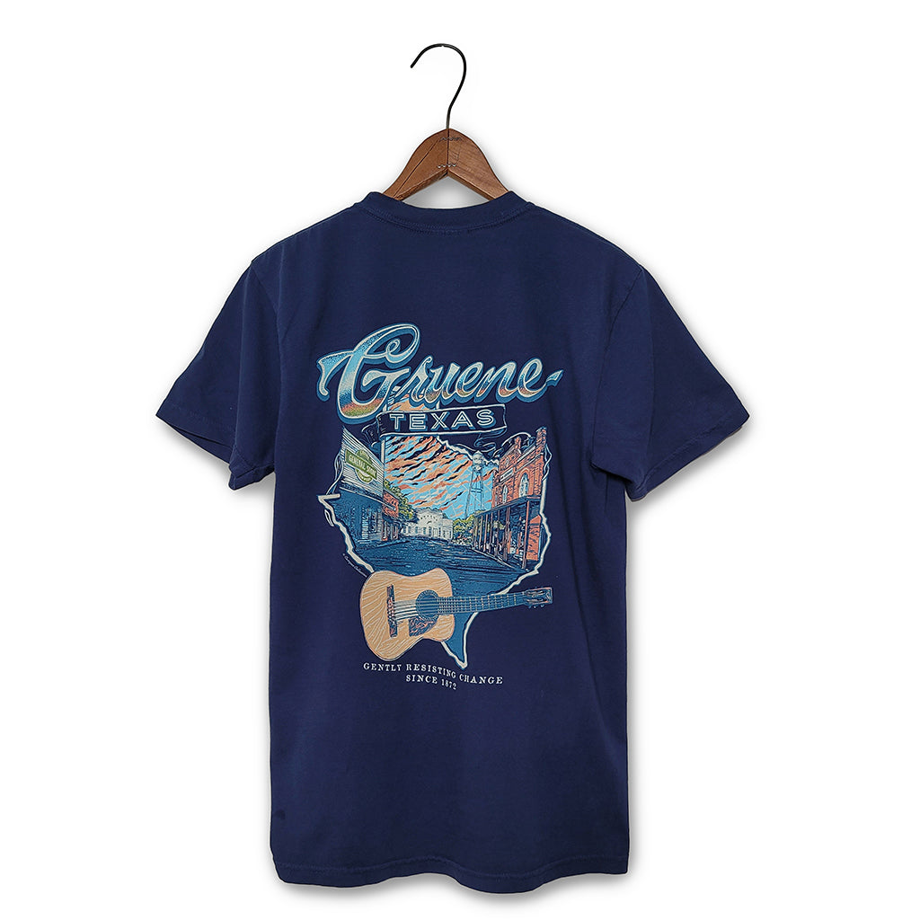 Downtown Gruene Comfort Colors Pocket Tee