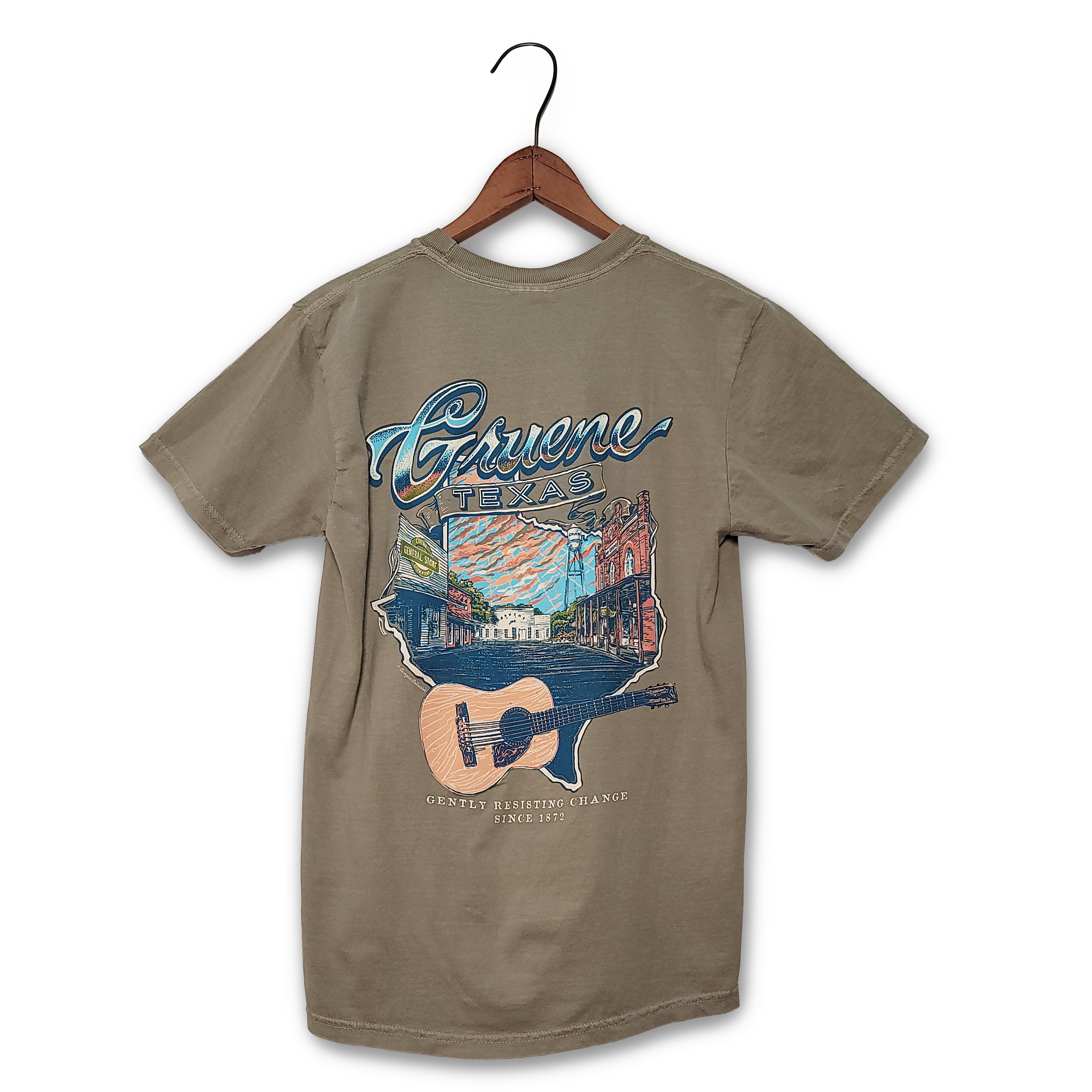 Downtown Gruene Comfort Colors Pocket Tee