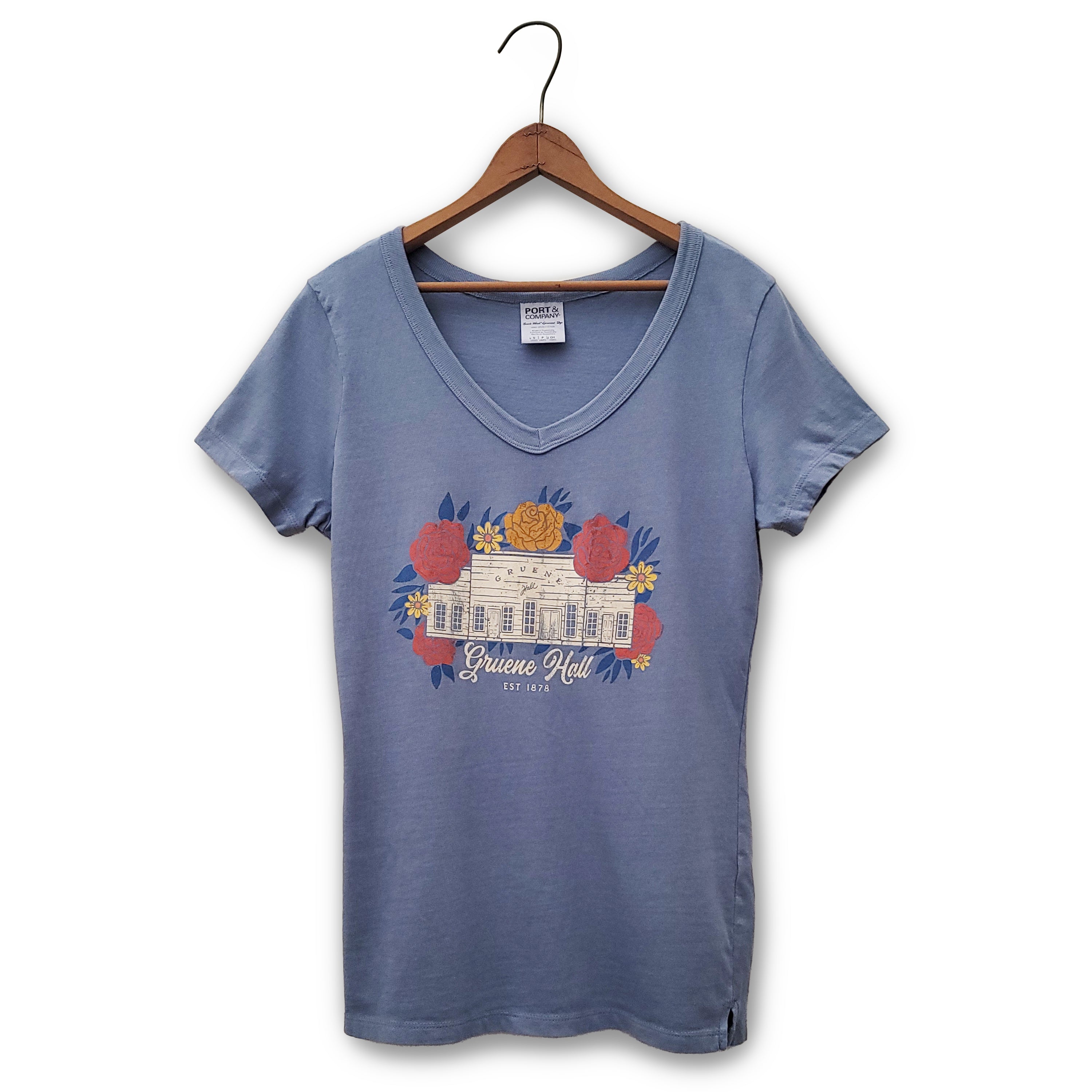 Gruene Hall Floral V-Neck Tee