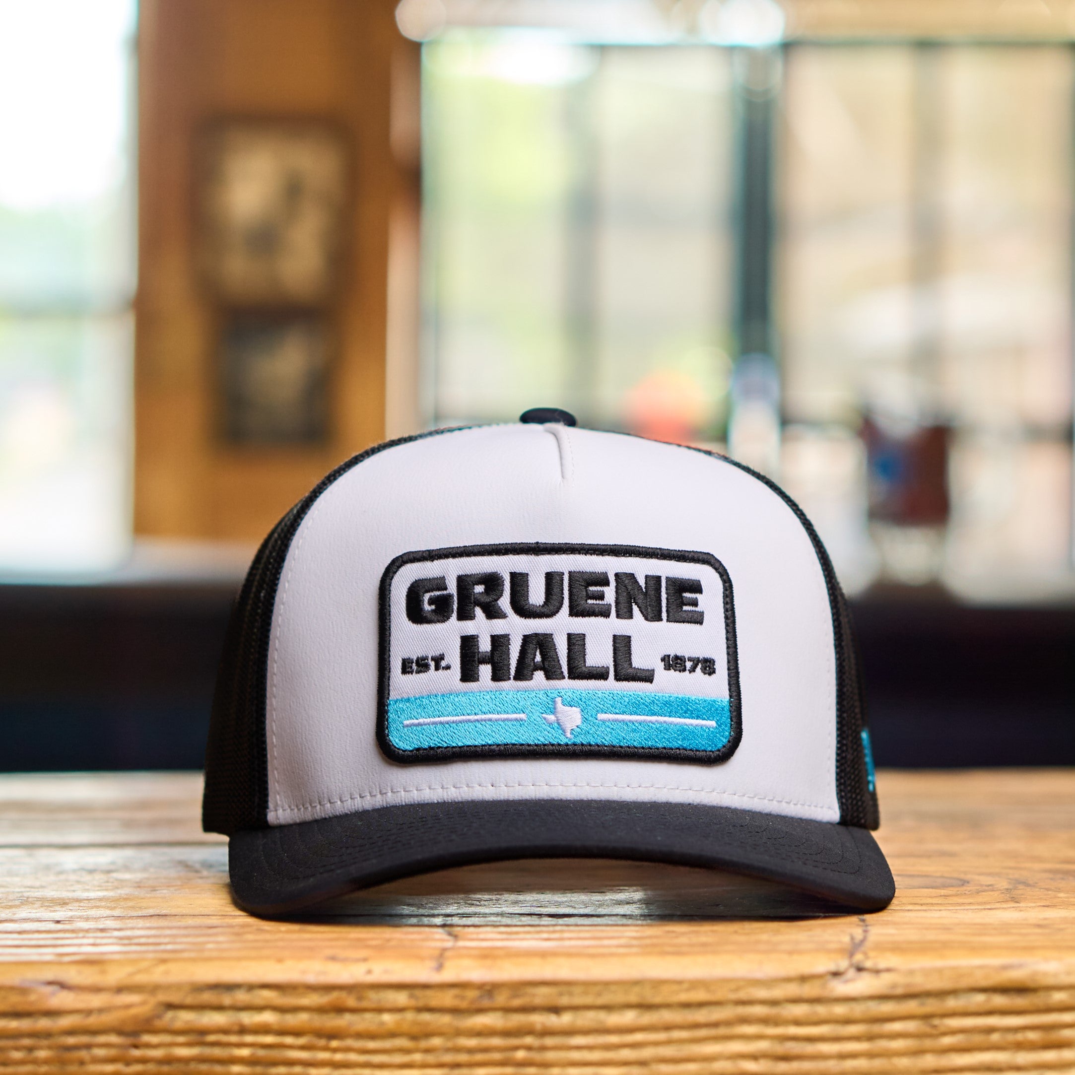 Hooey x Gruene Hall Rectangle Patch Cap #GH2402T-WHBK