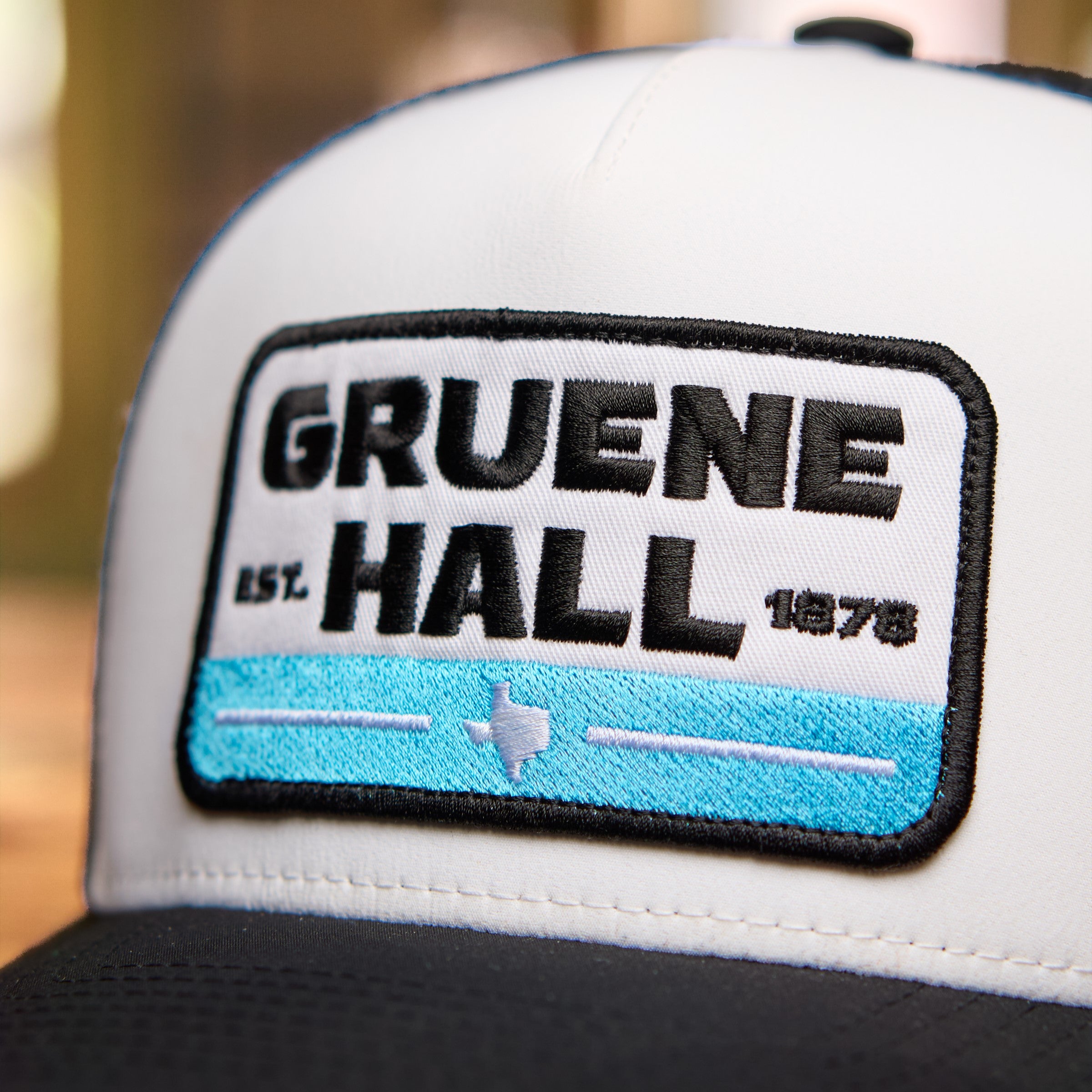 Hooey x Gruene Hall Rectangle Patch Cap #GH2402T-WHBK