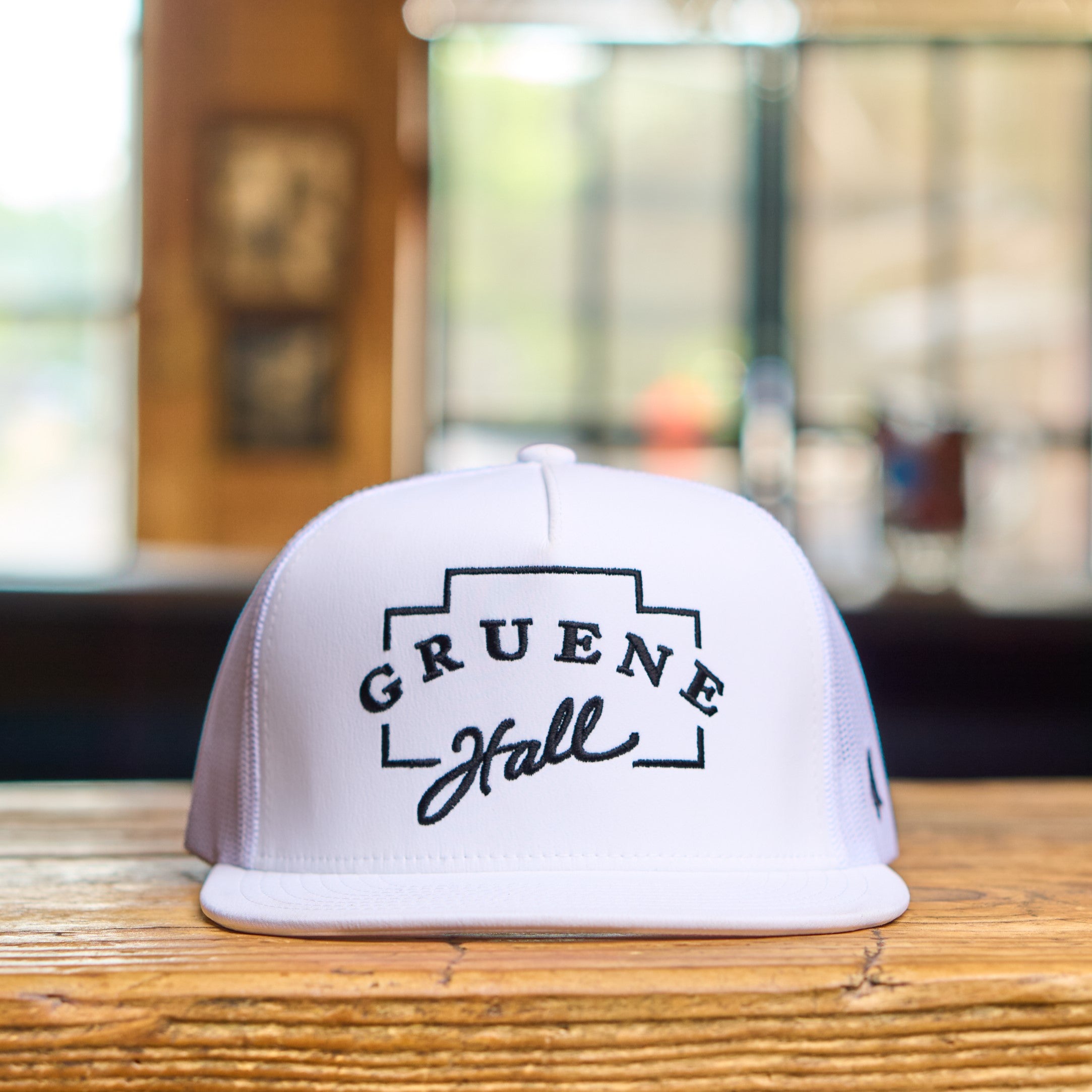 Hooey x Gruene Hall Logo Silhouette Embroidered Cap #GH2416T-WH