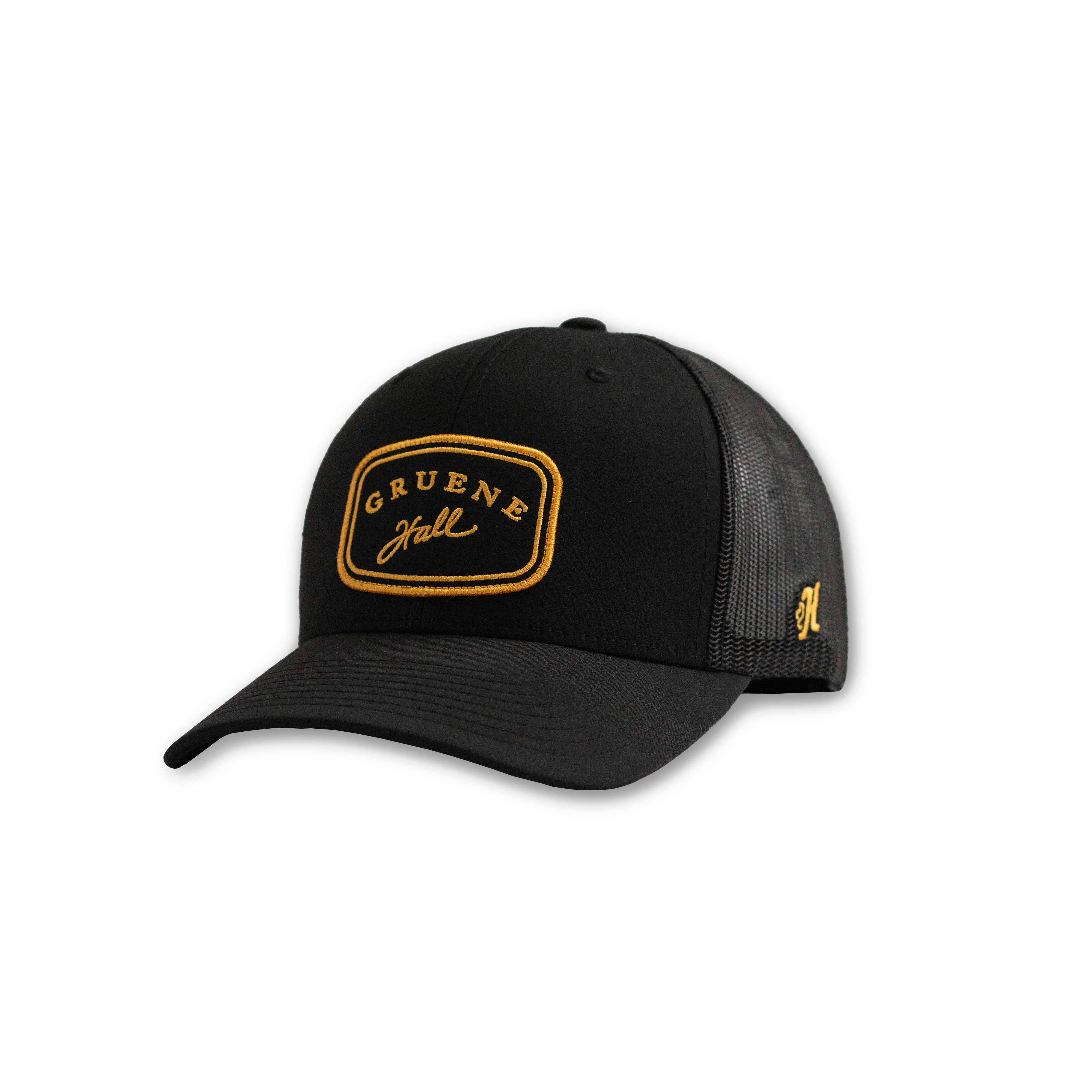 Hooey x Gruene Hall Logo Rectangle Patch Cap #GH2419T-BK