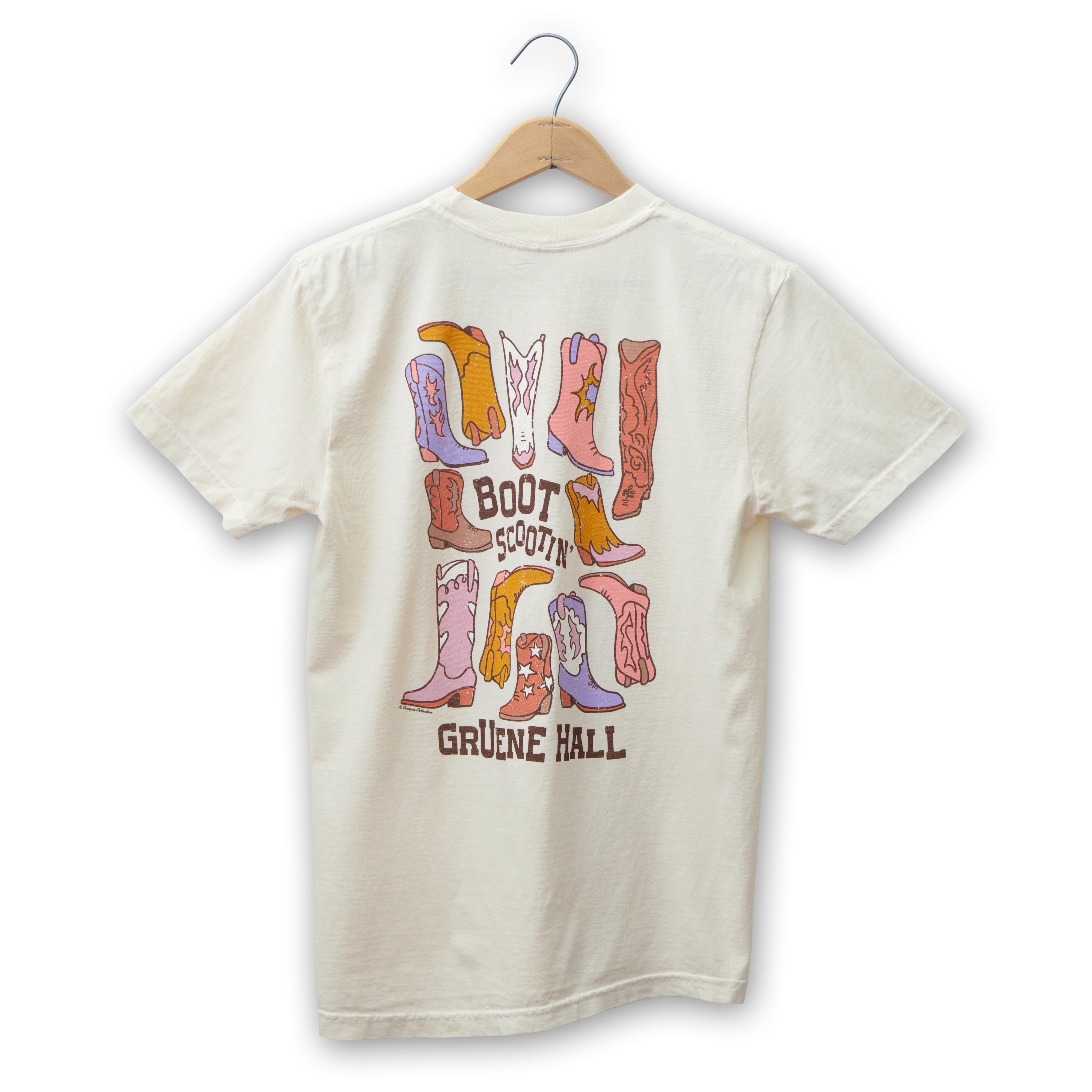 Gruene Hall Colorful Boots Comfort Colors Tee