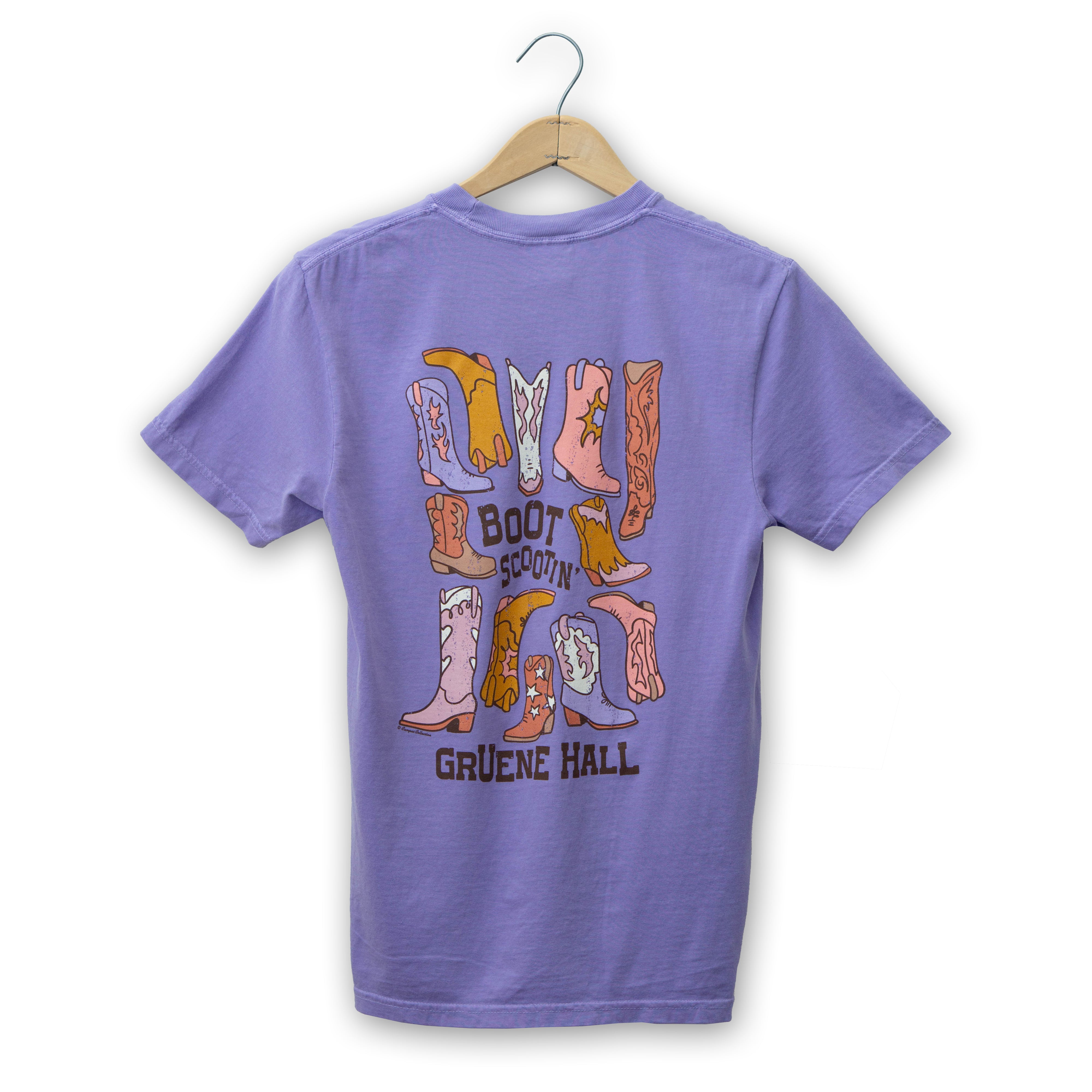 Gruene Hall Colorful Boots Comfort Colors Tee