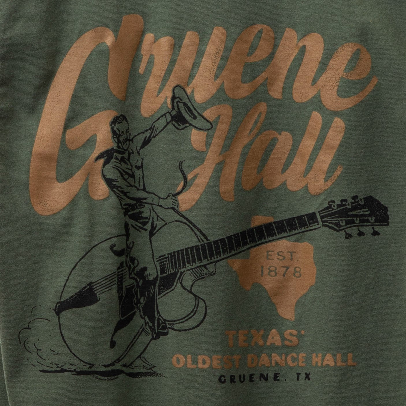 Gruene Hall Cowboy Guitar Comfort Colors Tee