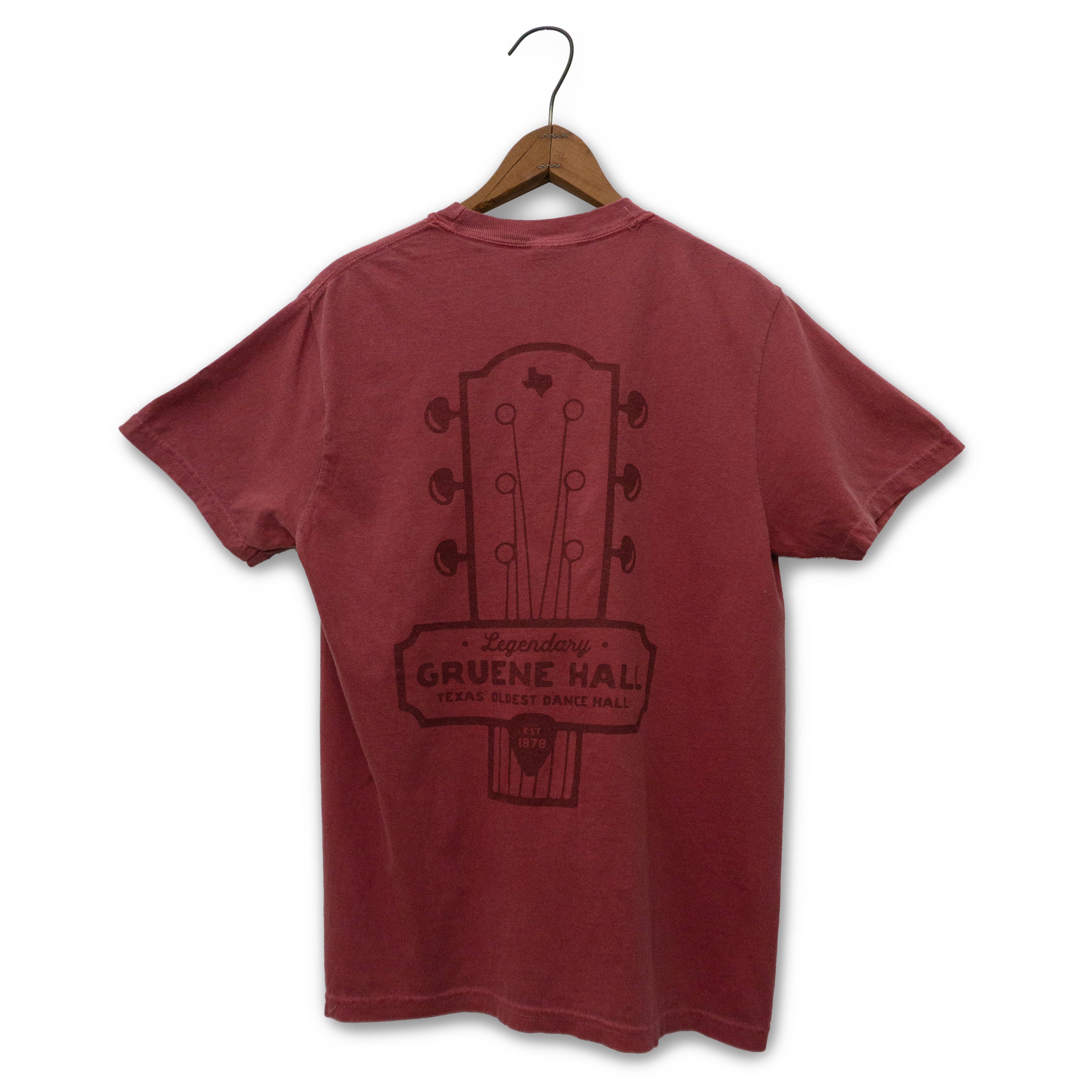 Gruene Hall Guitar Fret Comfort Colors Pocket Tee