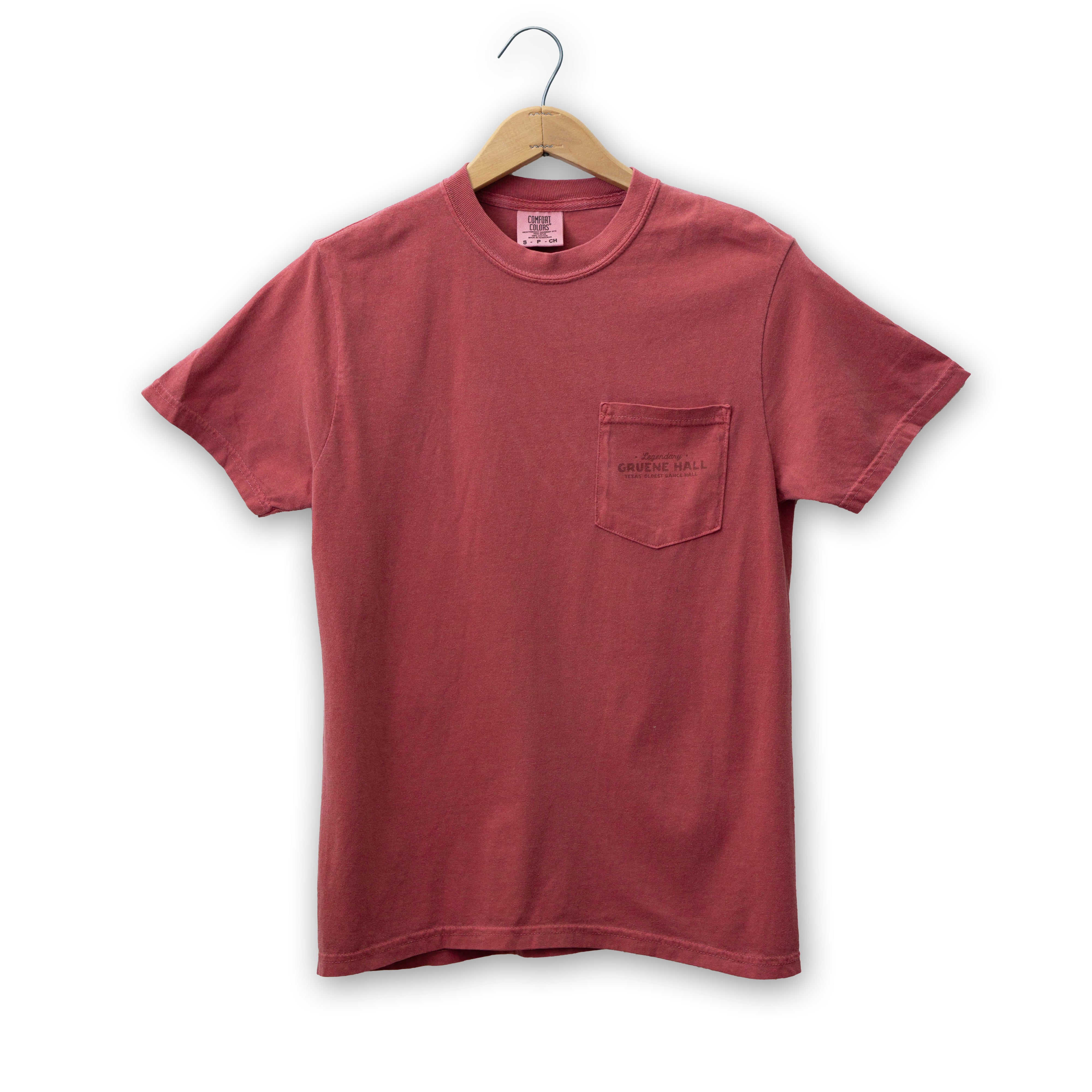 Gruene Hall Guitar Fret Comfort Colors Pocket Tee