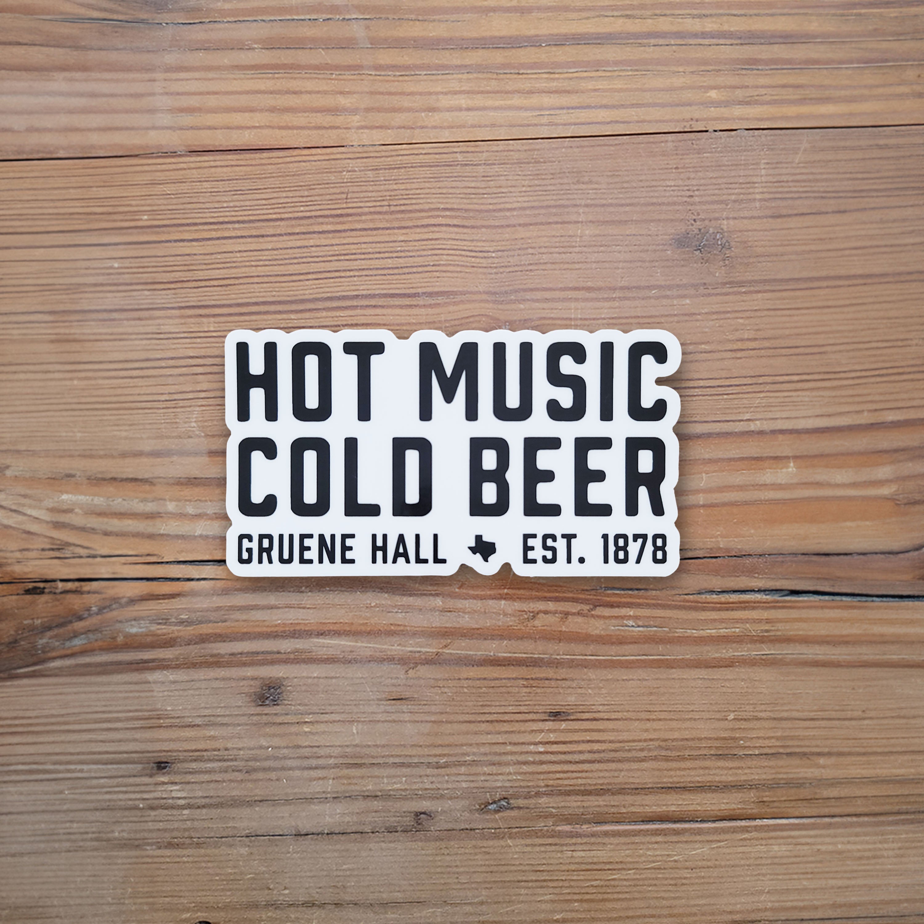 Gruene Hall Hot Music, Cold Beer Sticker