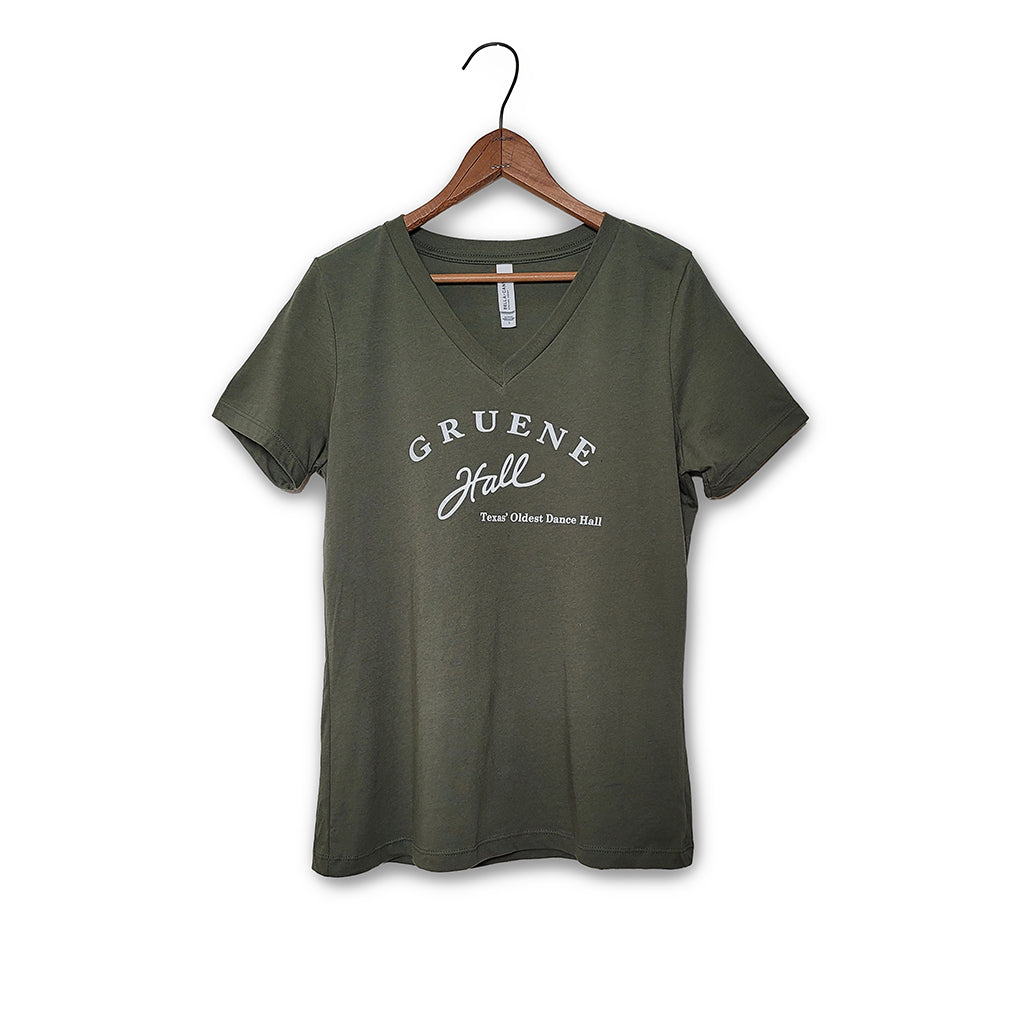 Gruene Hall logo vneck tee