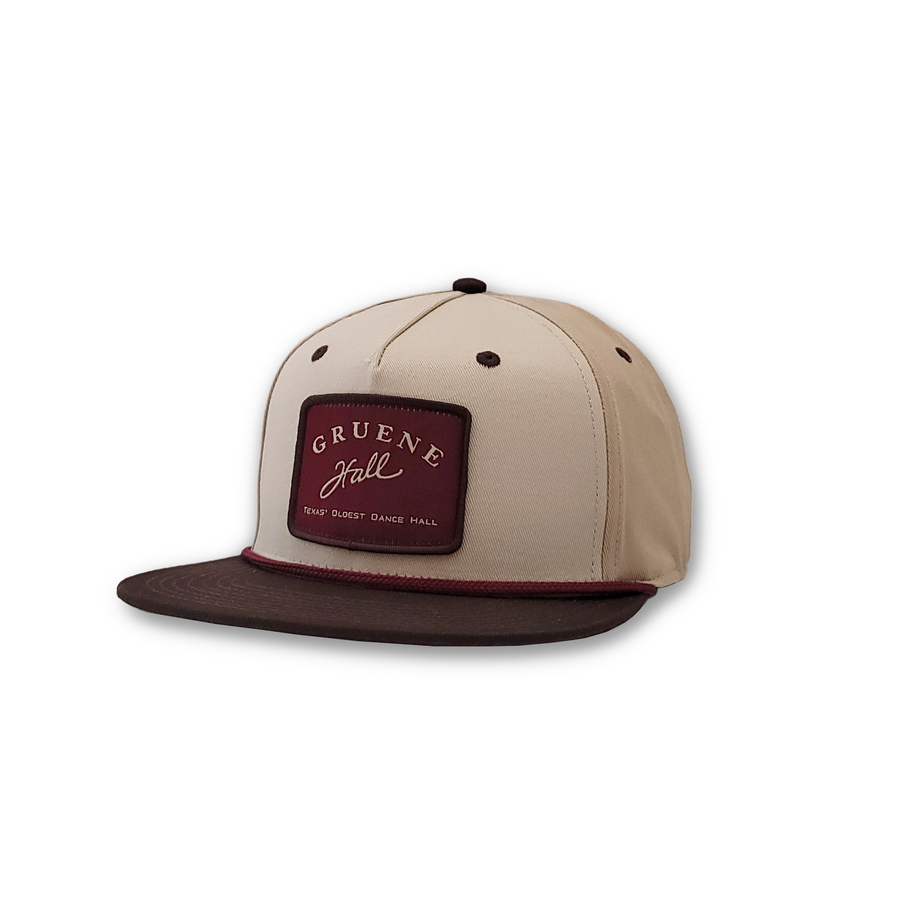 Gruene Hall maroon patch hat