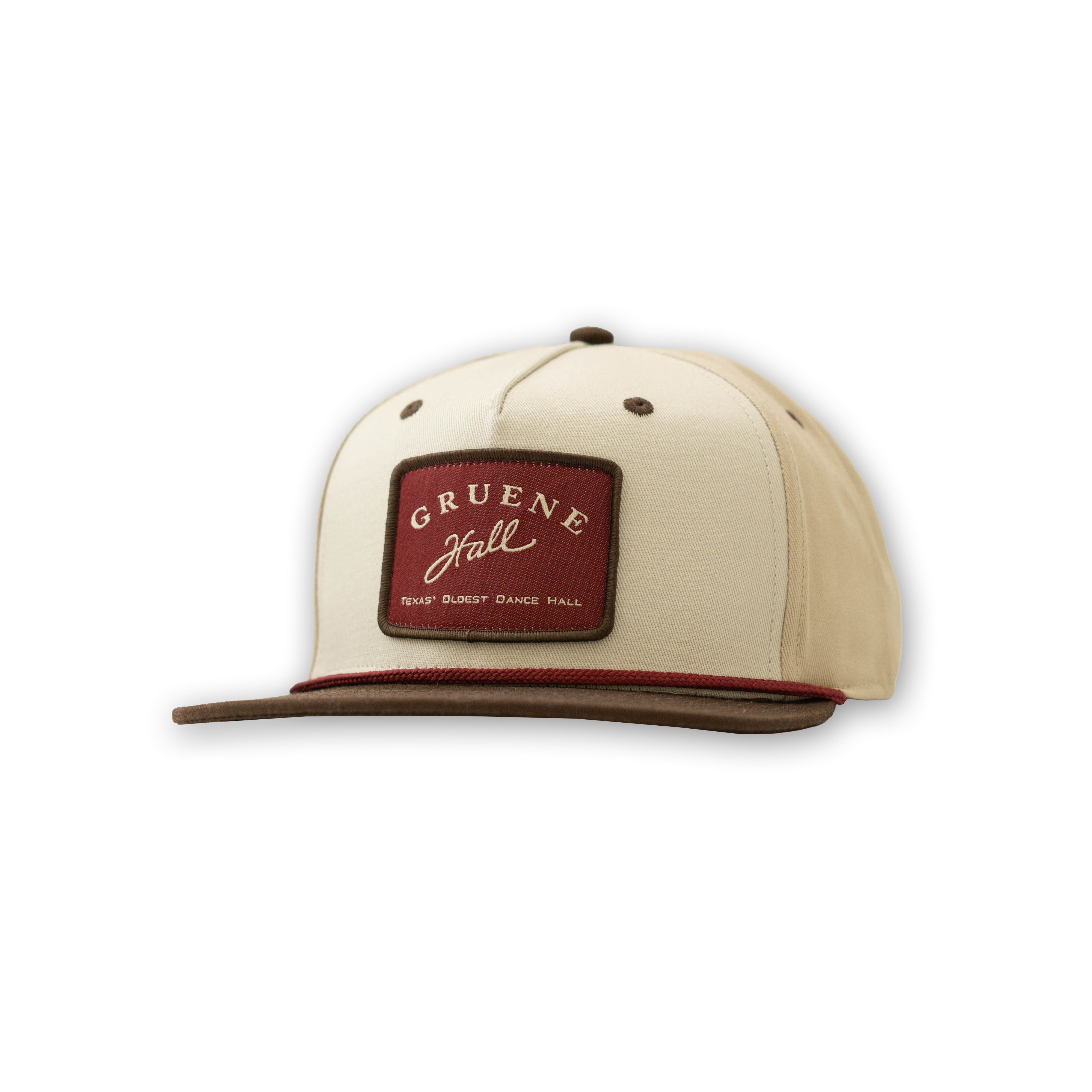 Gruene Hall maroon patch hat