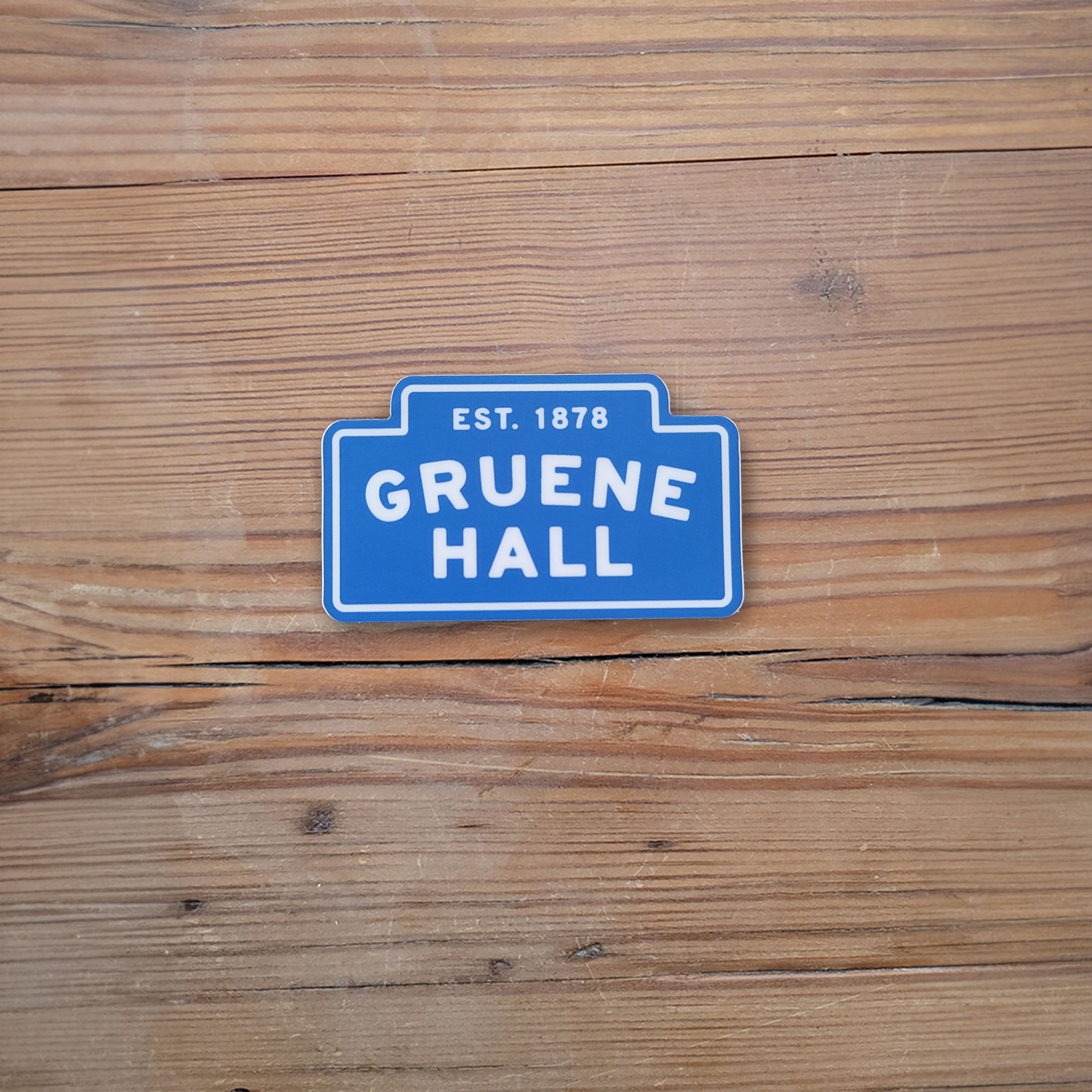 Gruene Hall Minimal Blue Sticker
