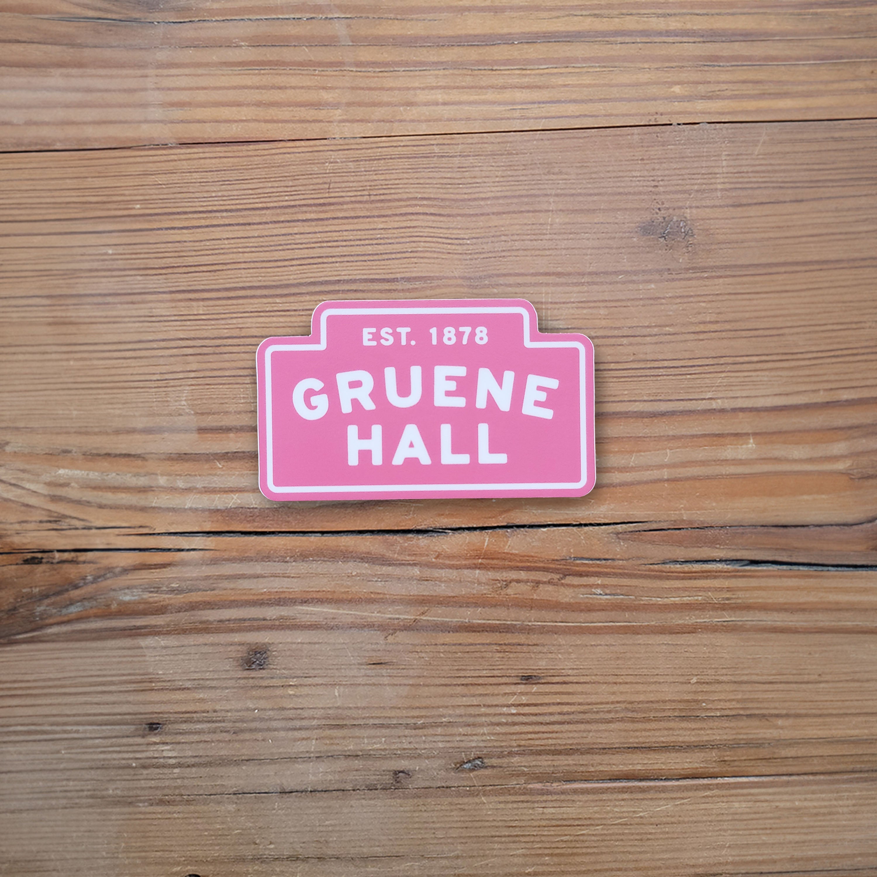 Gruene Hall Minimal Pink Sticker