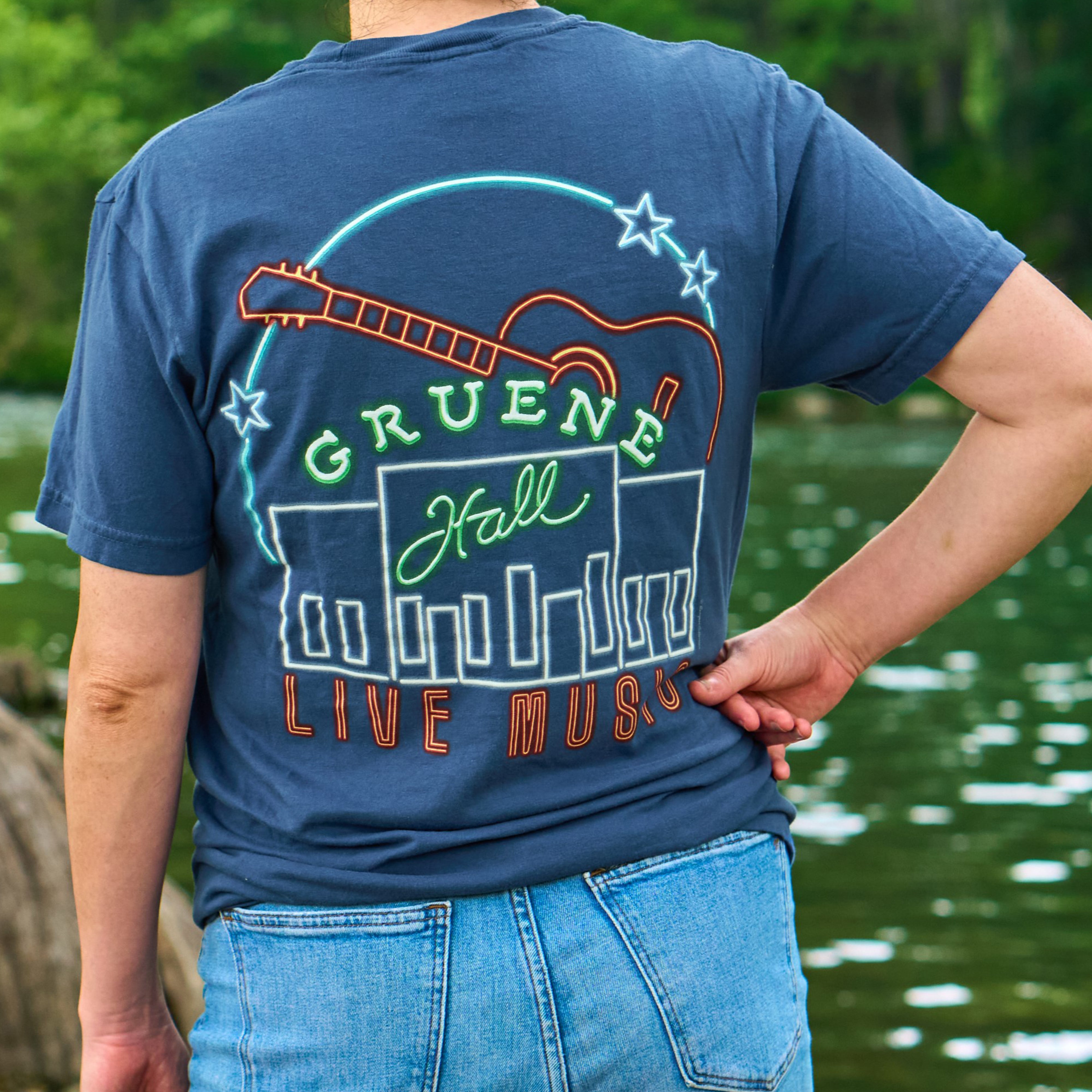 Gruene Hall Neon Guitar Comfort Colors Tee