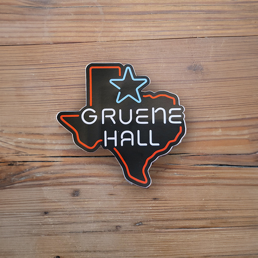 Gruene Hall Neon Sign Sticker