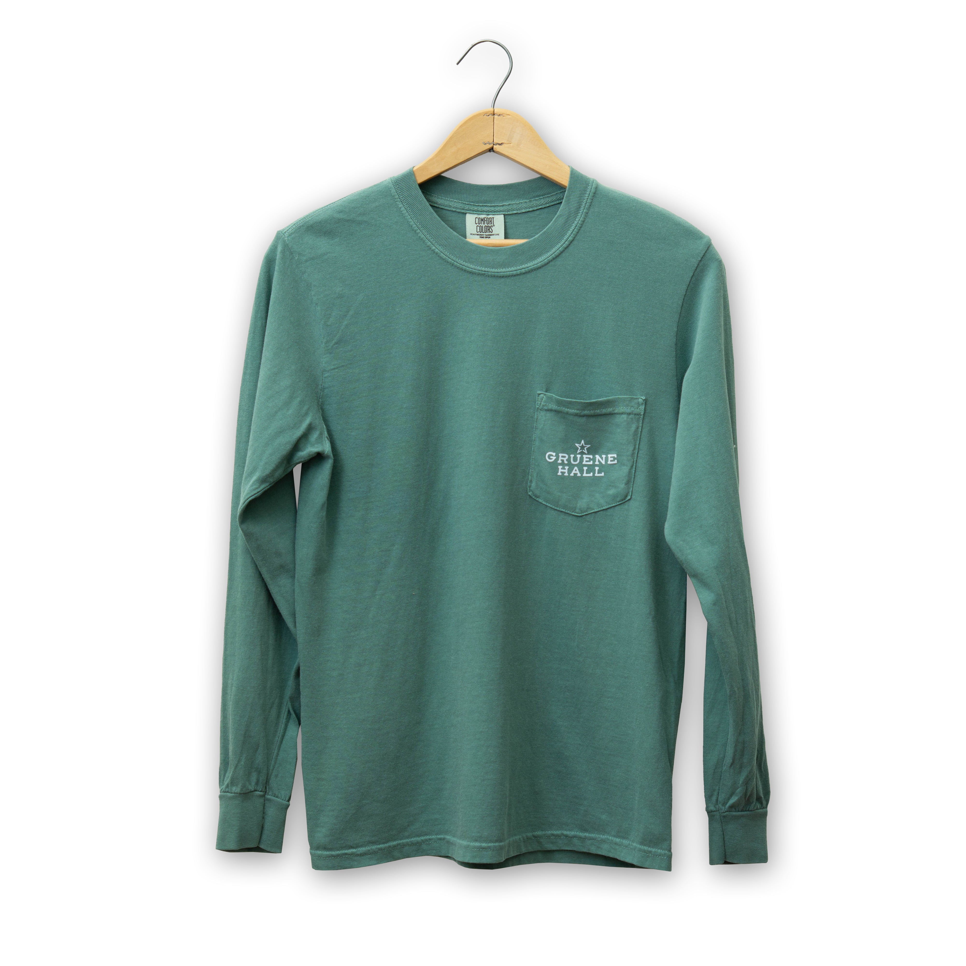 Gruene Hall Star Comfort Colors Long Sleeve Pocket Tee