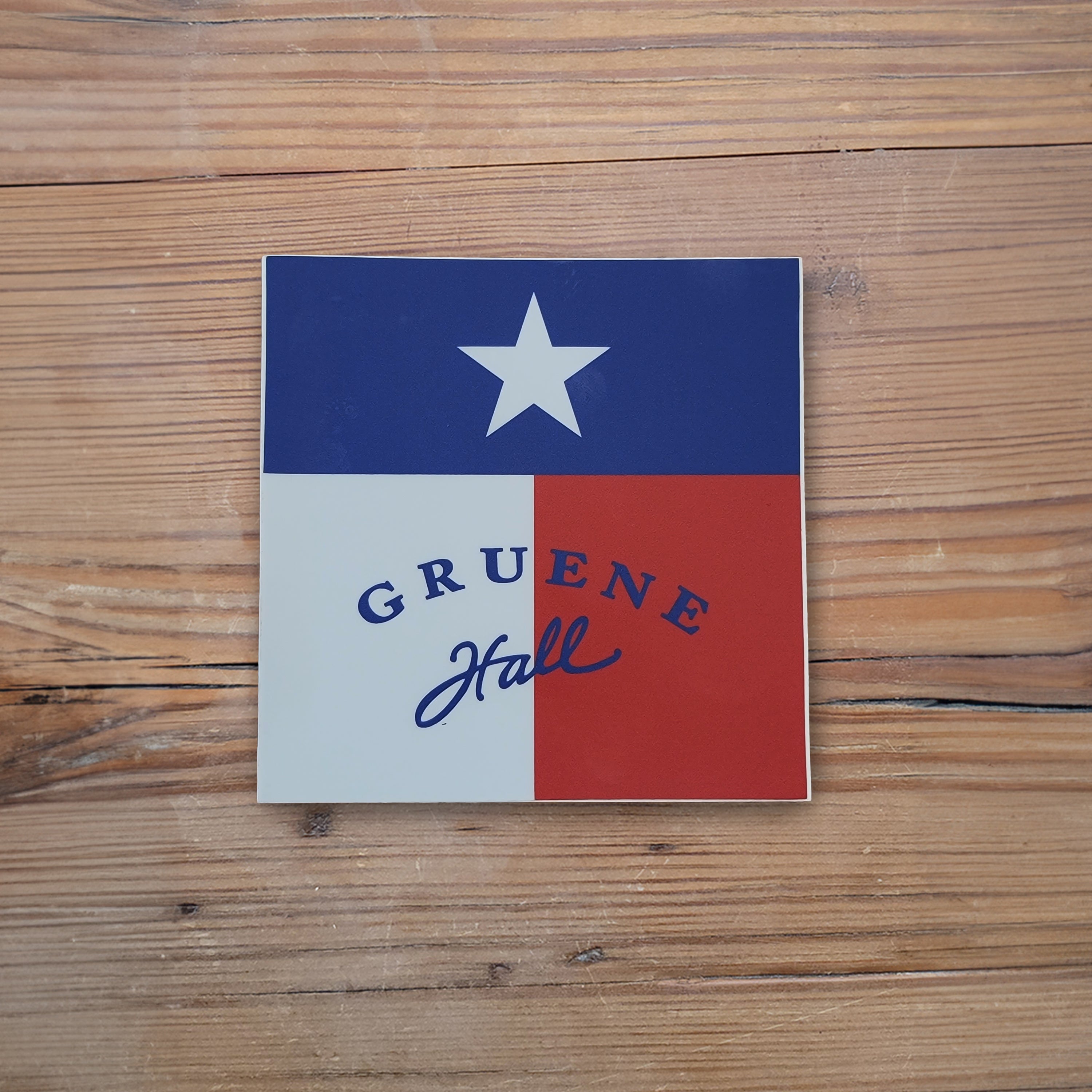 Gruene Hall Logo Texas Flag Sticker