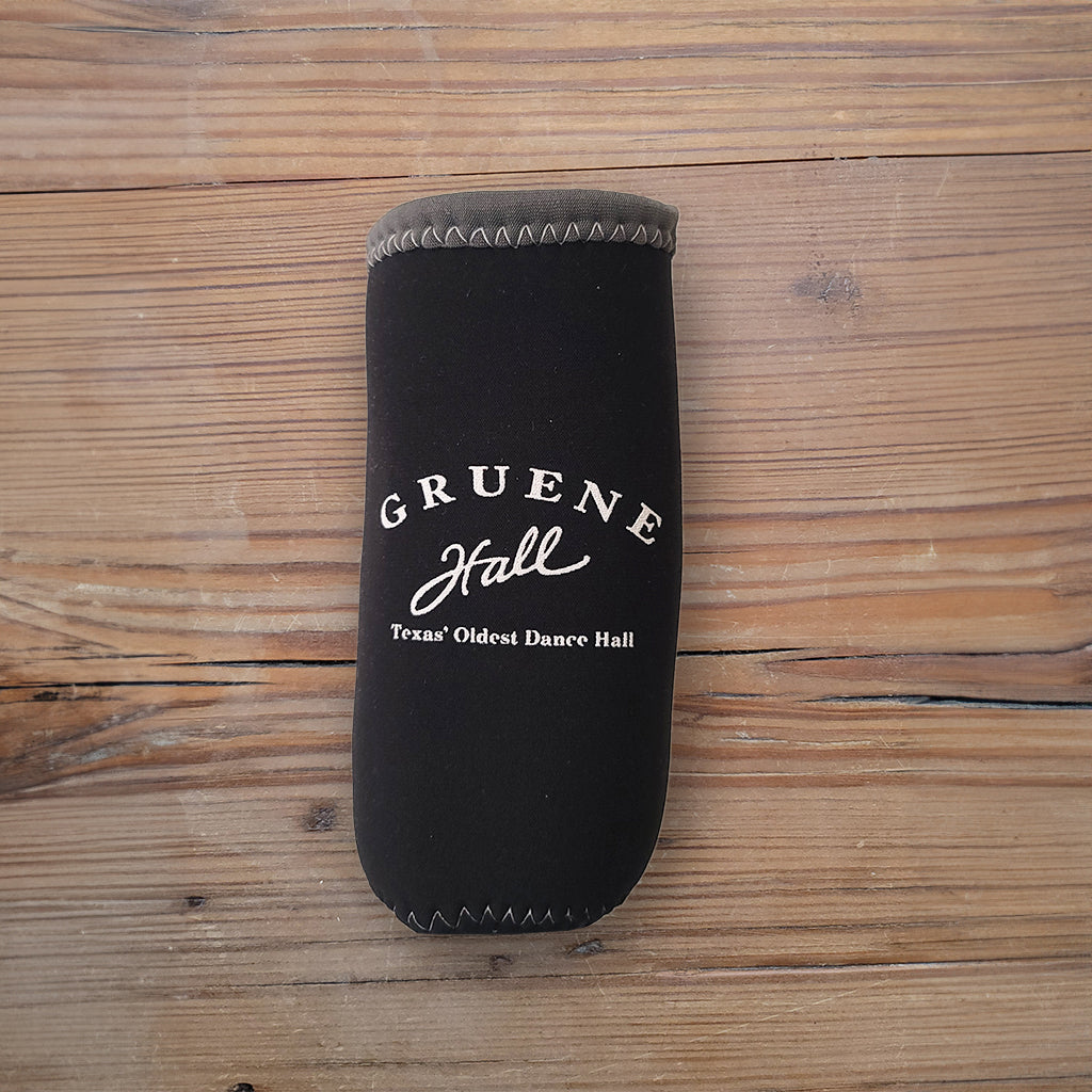 Gruene Hall Logo Contrast Stitch Slim Koozie