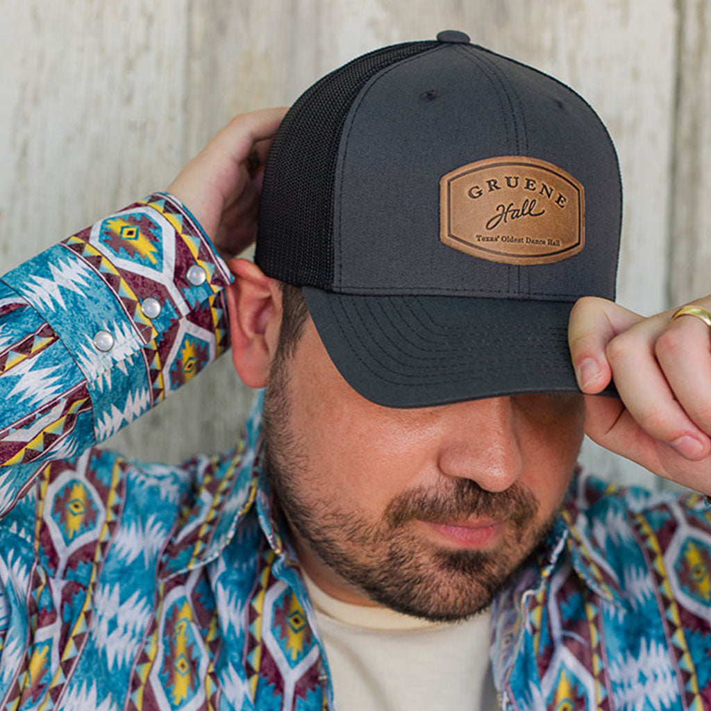 Gruene Hall Range Leather Patch Cap