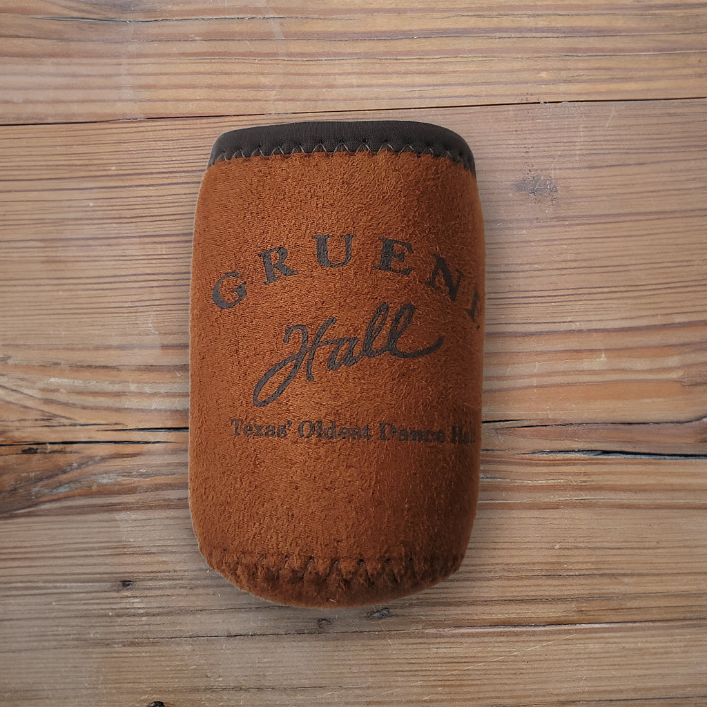 Gruene Hall Logo Suede Contrast Stitch Koozie