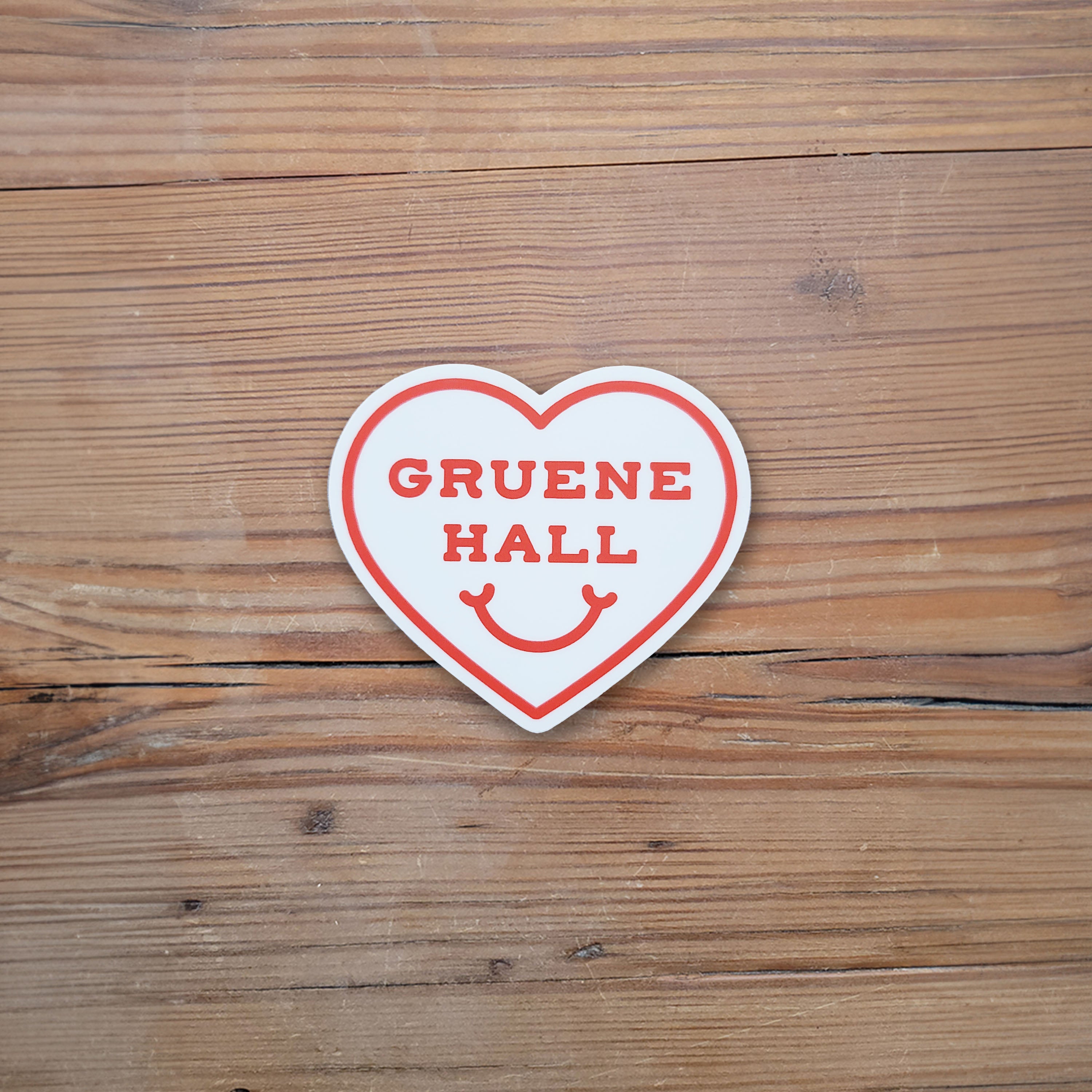 Gruene Hall Heart Smile Sticker
