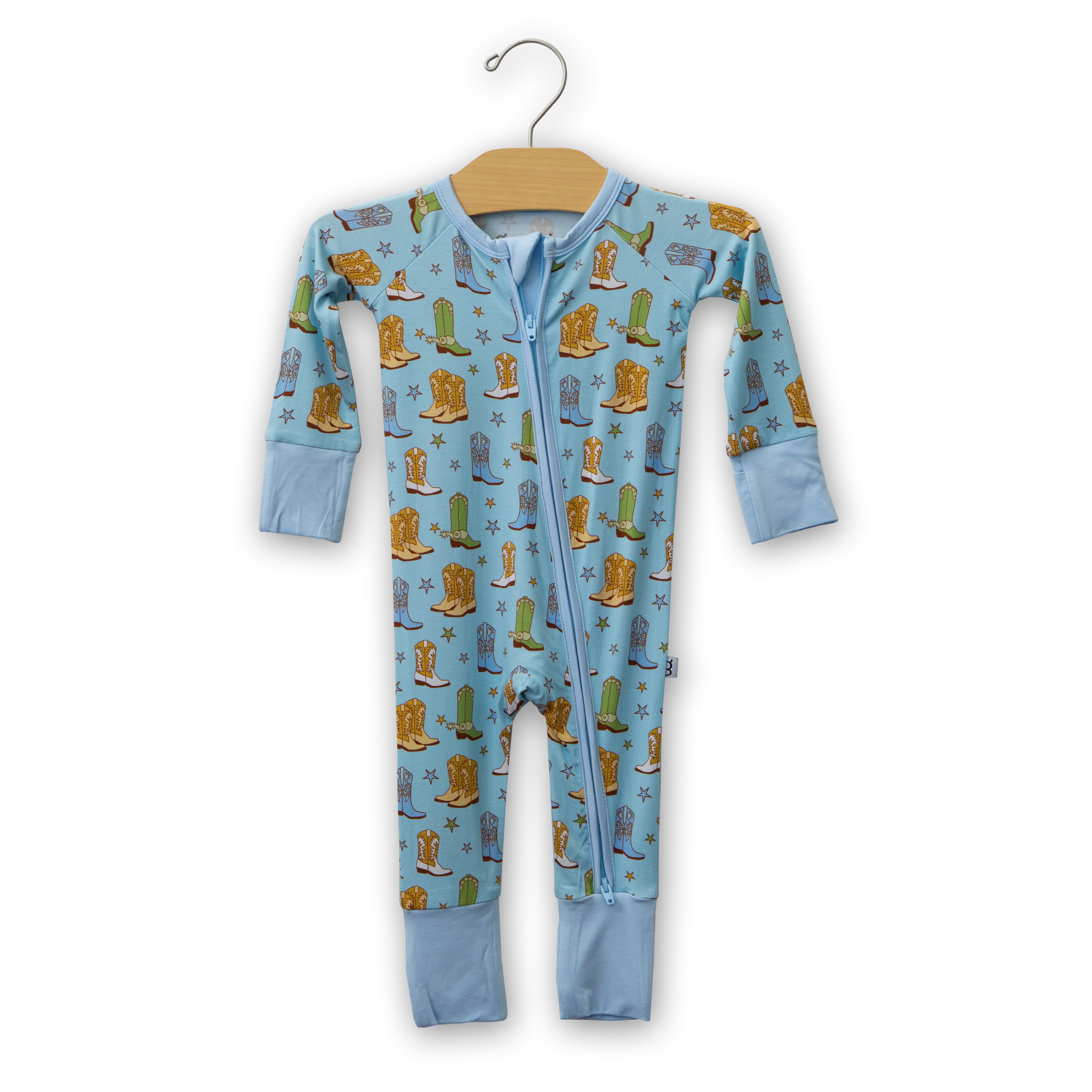 Baby Boots & Stars Zip Pajamas by Goosies