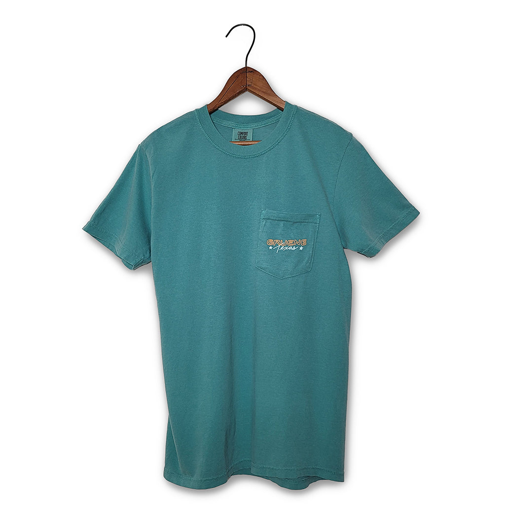 Gruene Hall River Sunset Comfort Colors Tee