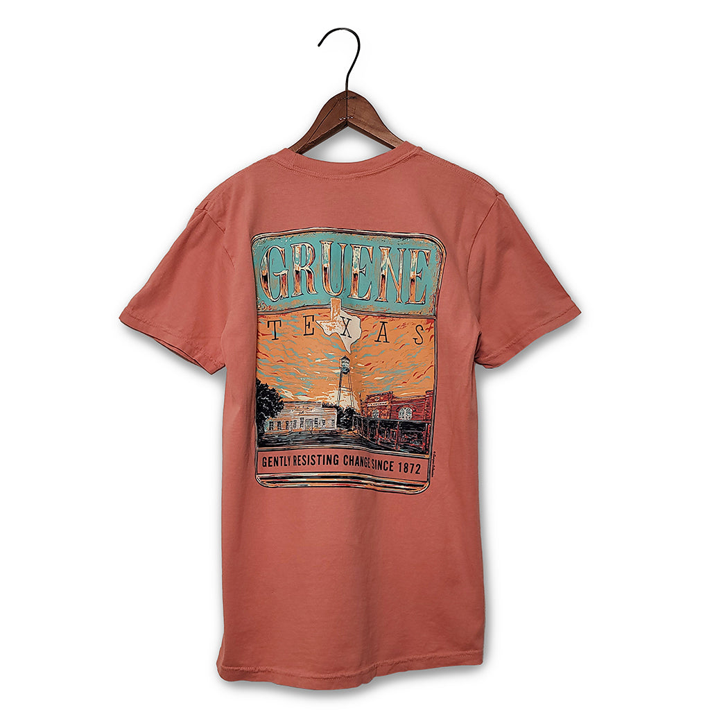 Gruene Texas Sunset Badge Comfort Colors Tee