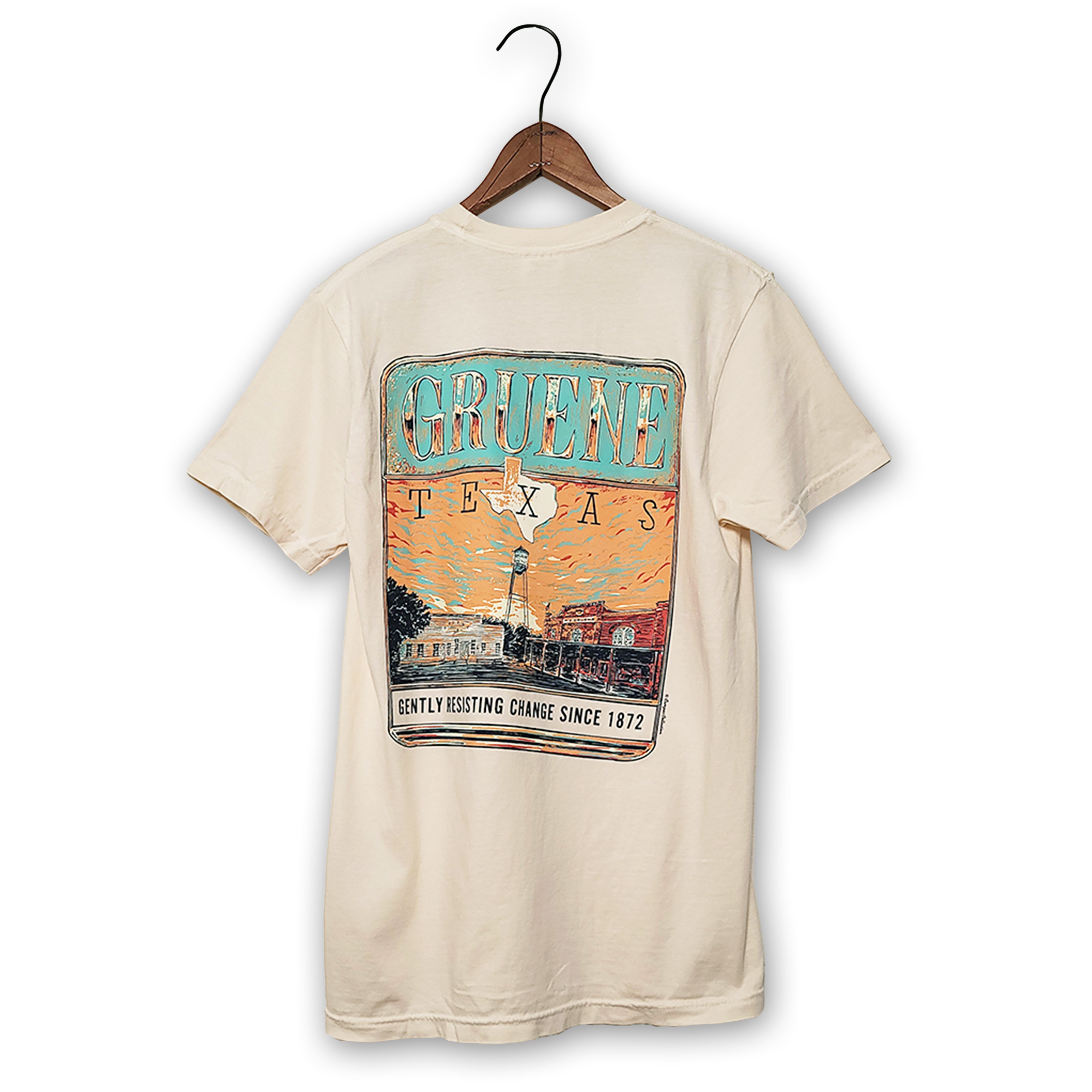 Gruene Texas Sunset Badge Comfort Colors Tee