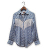 Blue Floral Fringe Blouse by Scully #HC865