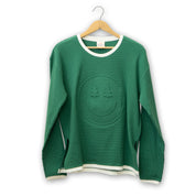 Happy Trees Embossed Holiday Waffle Sweatshirt