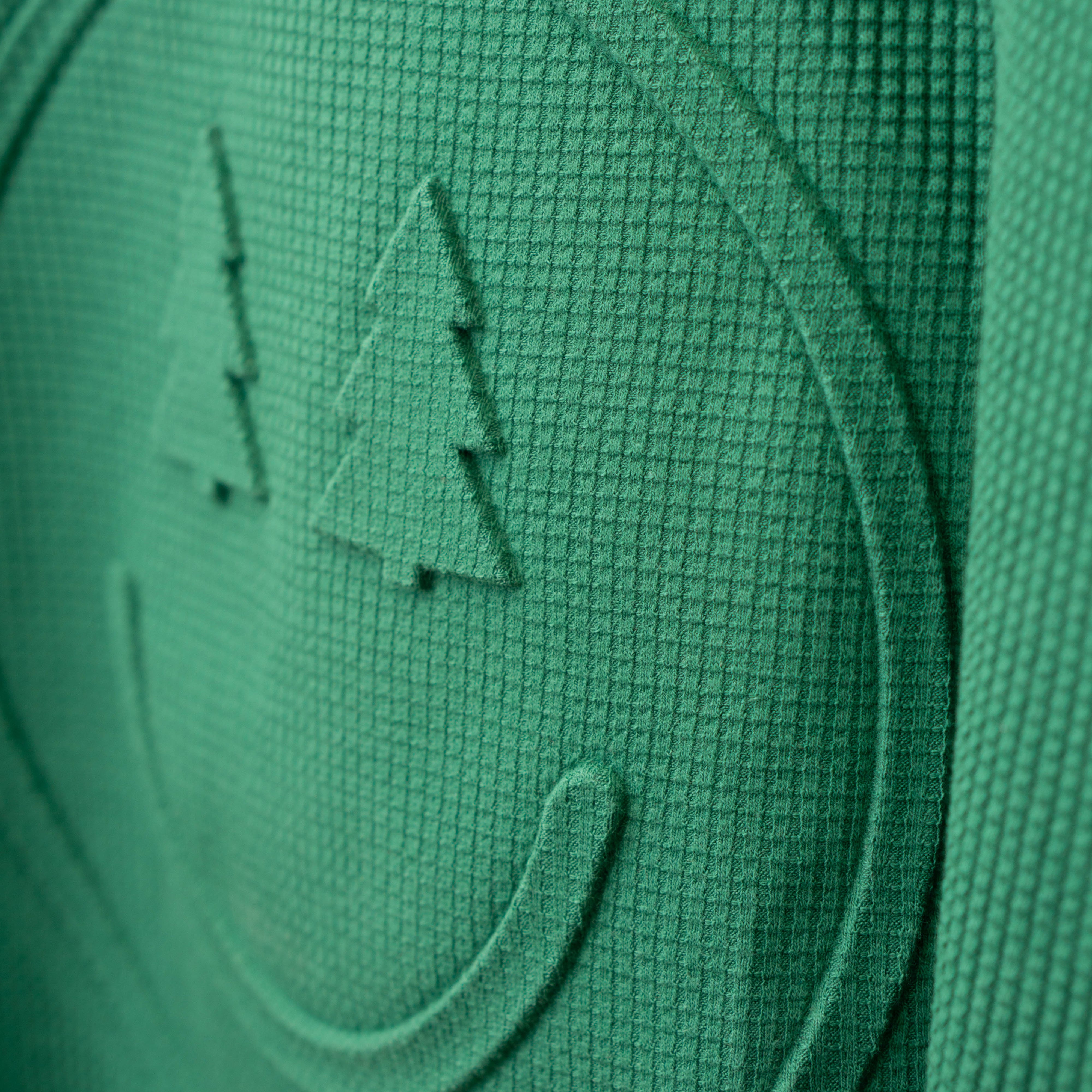 Happy Trees Embossed Holiday Waffle Sweatshirt