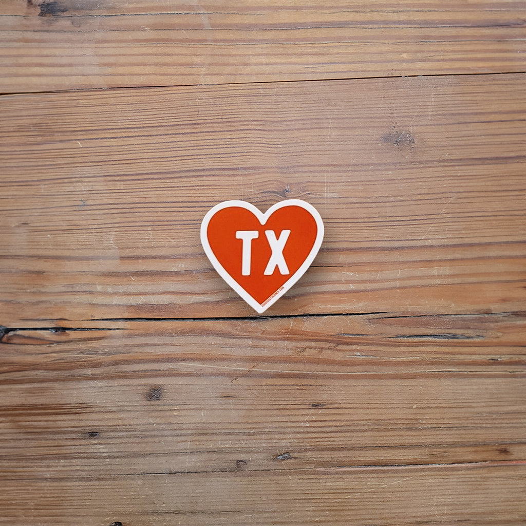 TX heart sticker