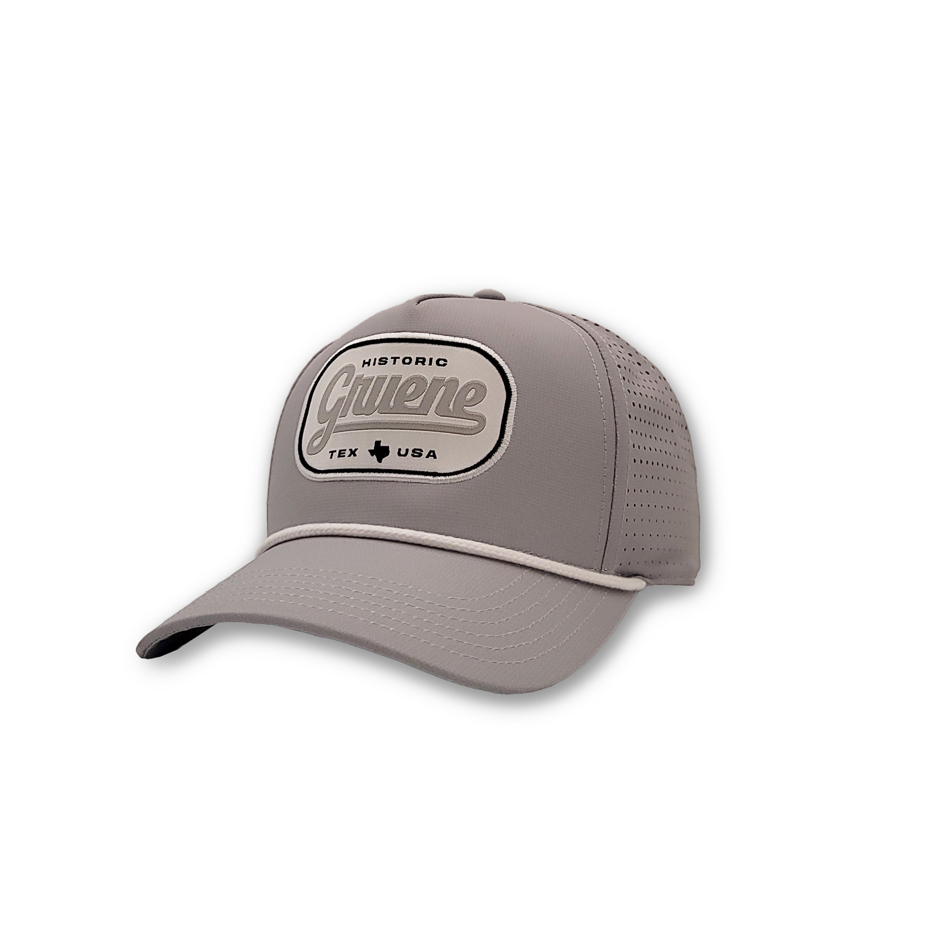 Historic Gruene Perforated Golf Cap #JFI-22035B SILVER