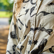 Snake Hat Long Sleeve Snap Shirt by Cotton & Rye #CRW902X