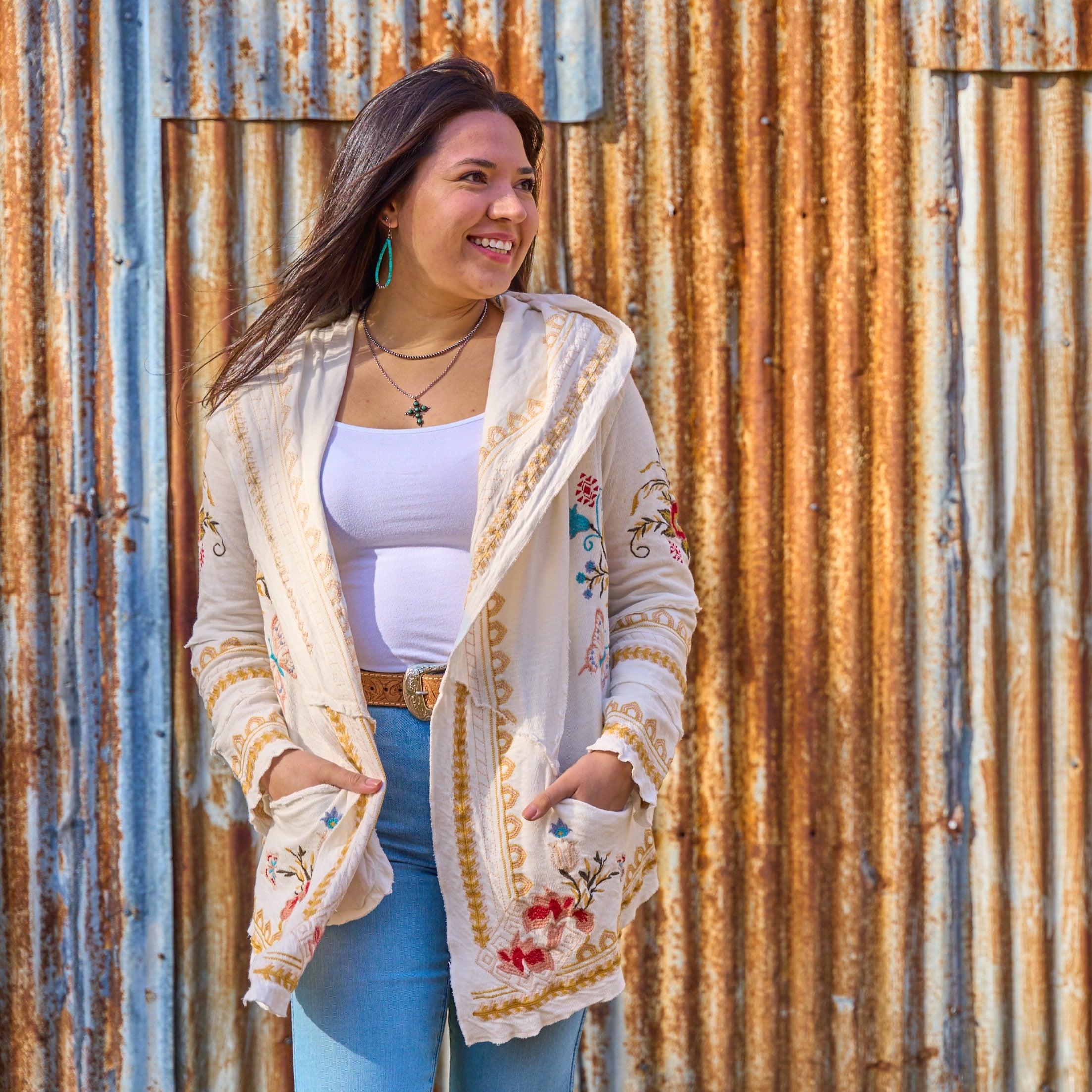 Kimoro Embroidered Hooded Jacket #CTVK274