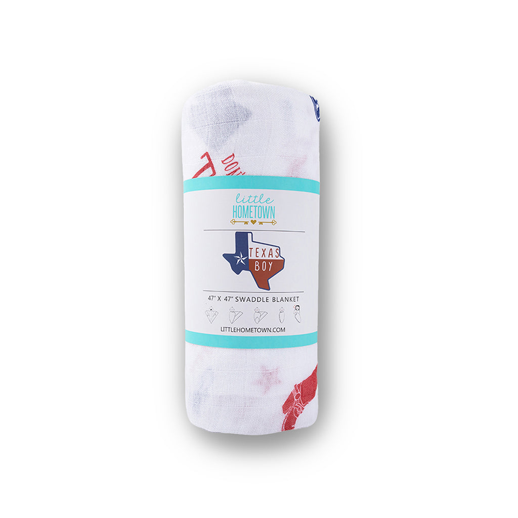 Texas Boy Swaddle Blanket