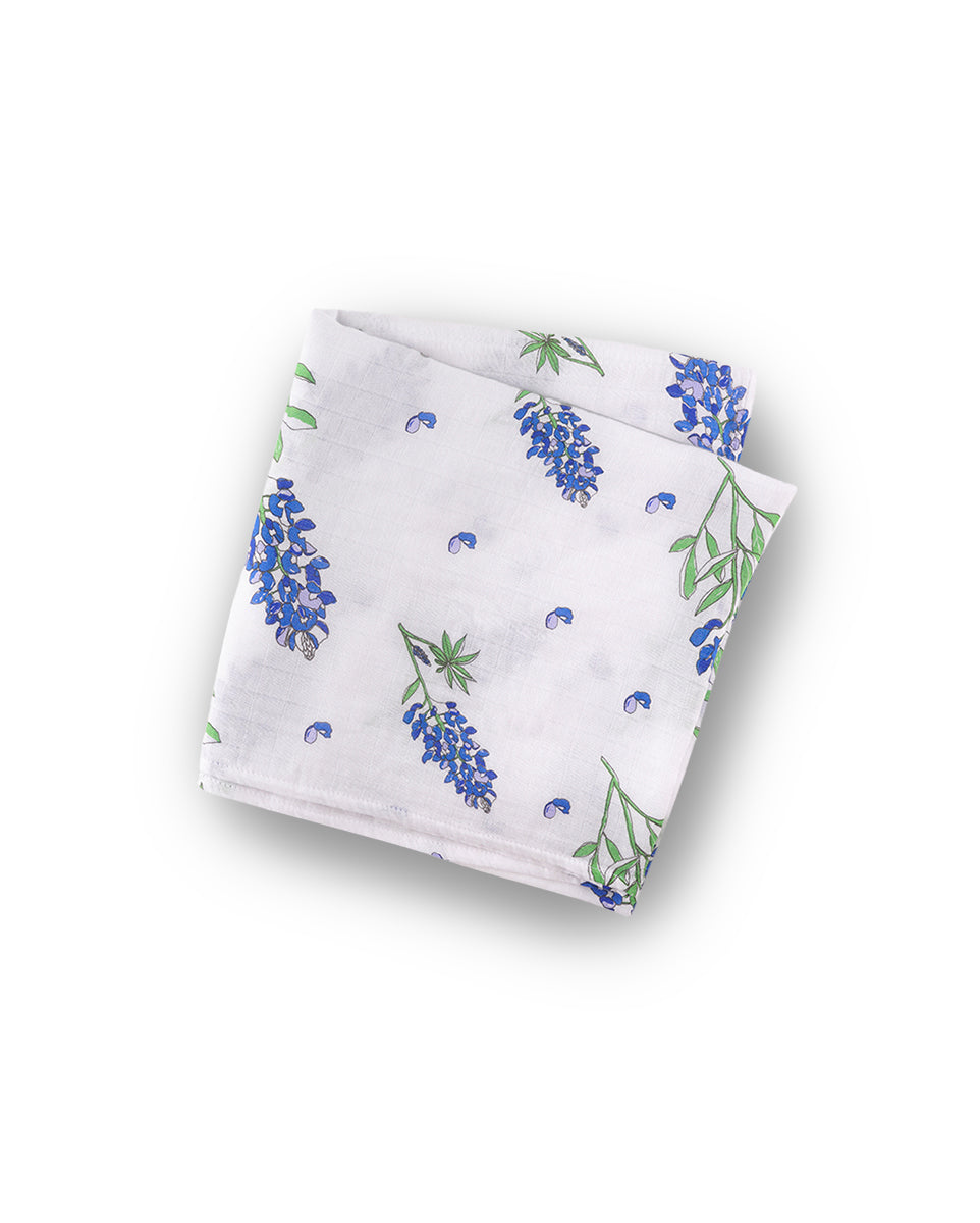 Bluebonnets Swaddle Blanket