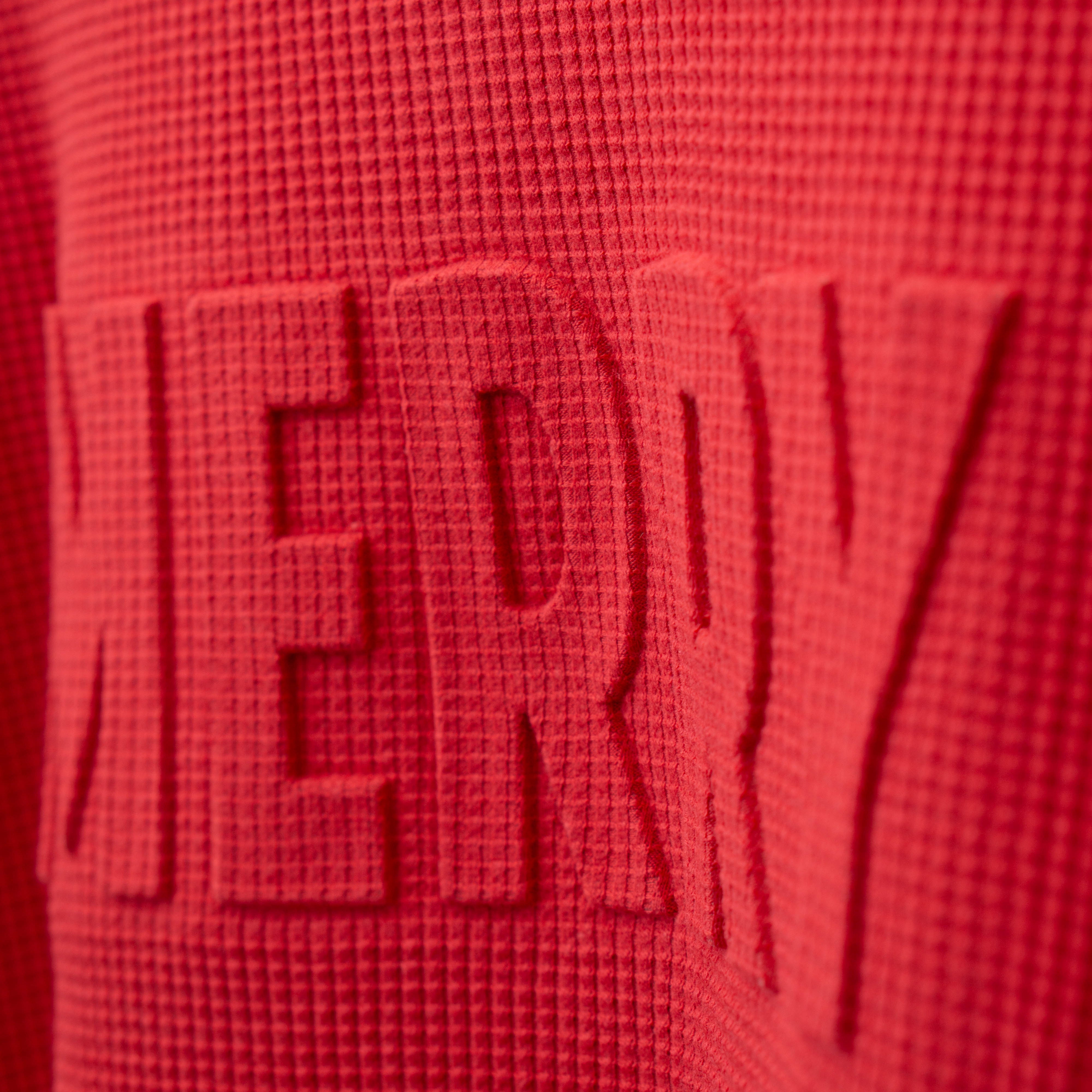 Merry Embossed Holiday Waffle Sweatshirt