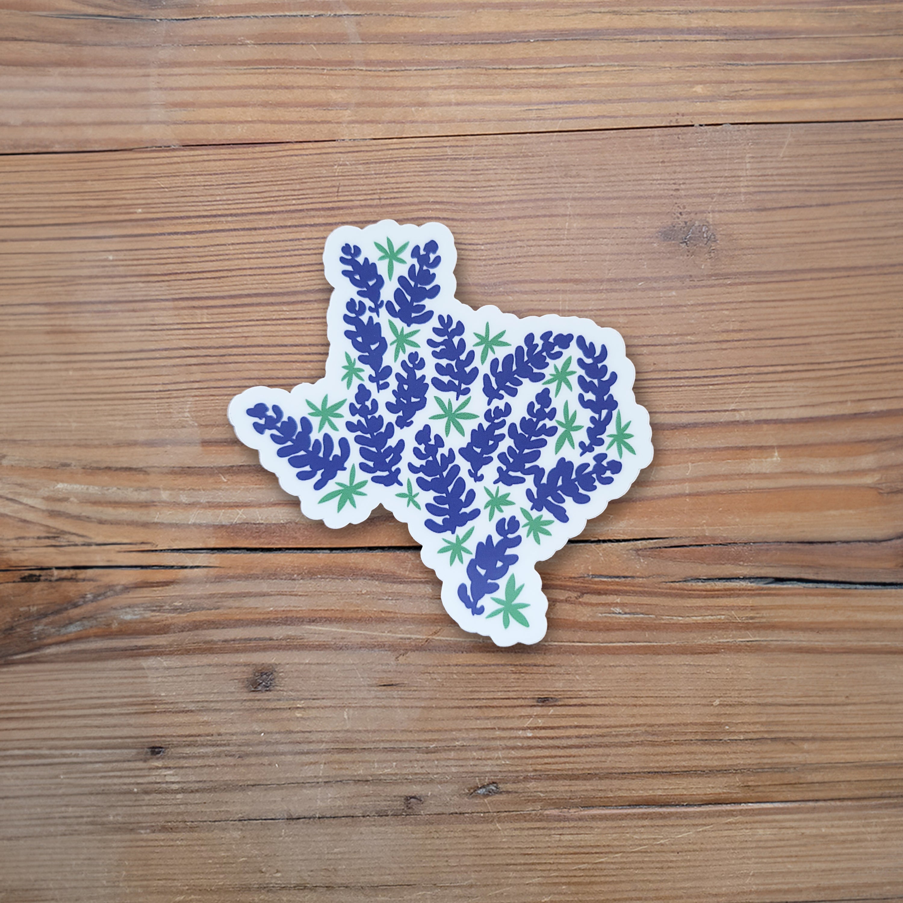 Bluebonnets in Texas Sticker