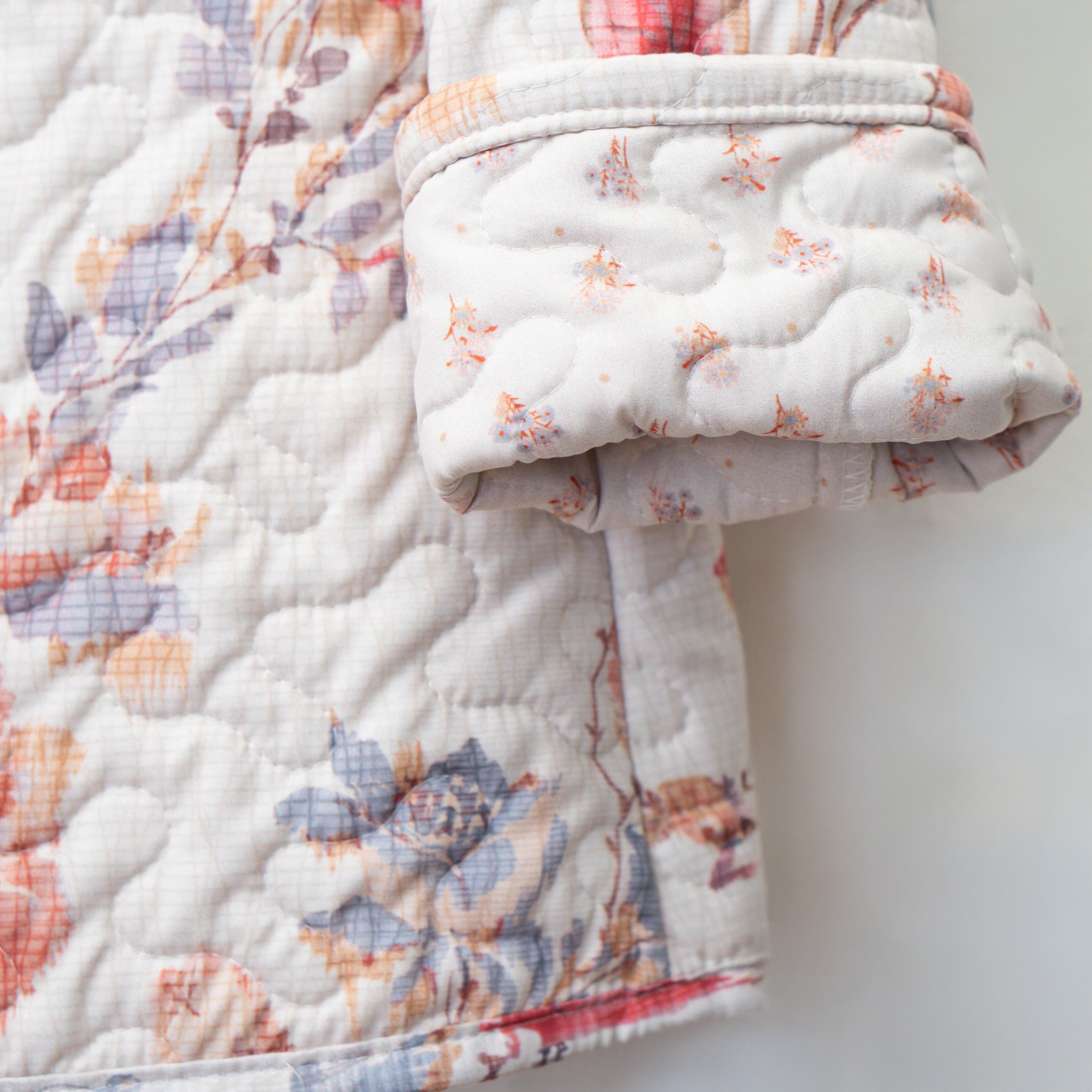 Natalie Floral Quilted Snap Jacket #QSJK170J