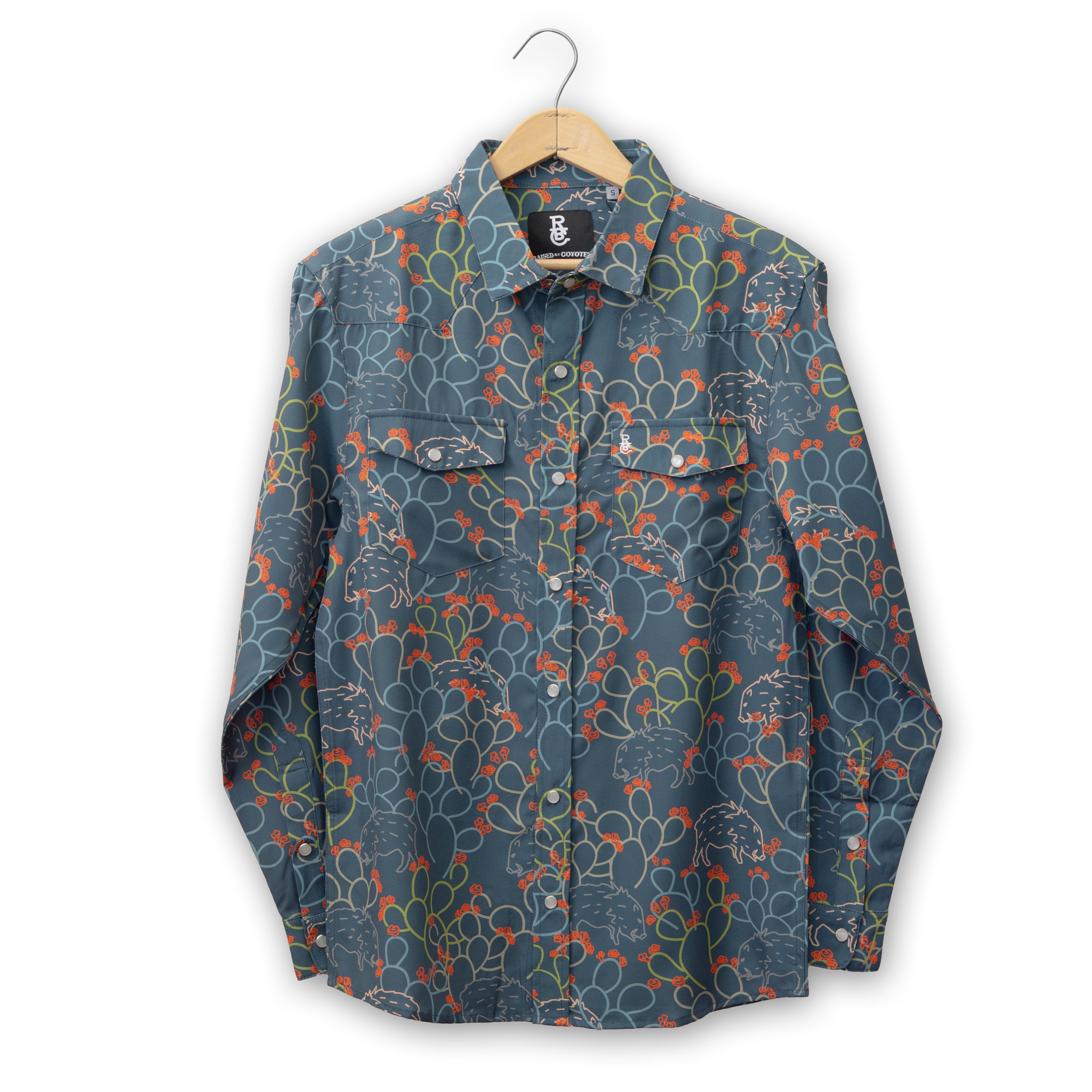Men's Javelina Paradise Long Sleeve Pearl Snap Shirt