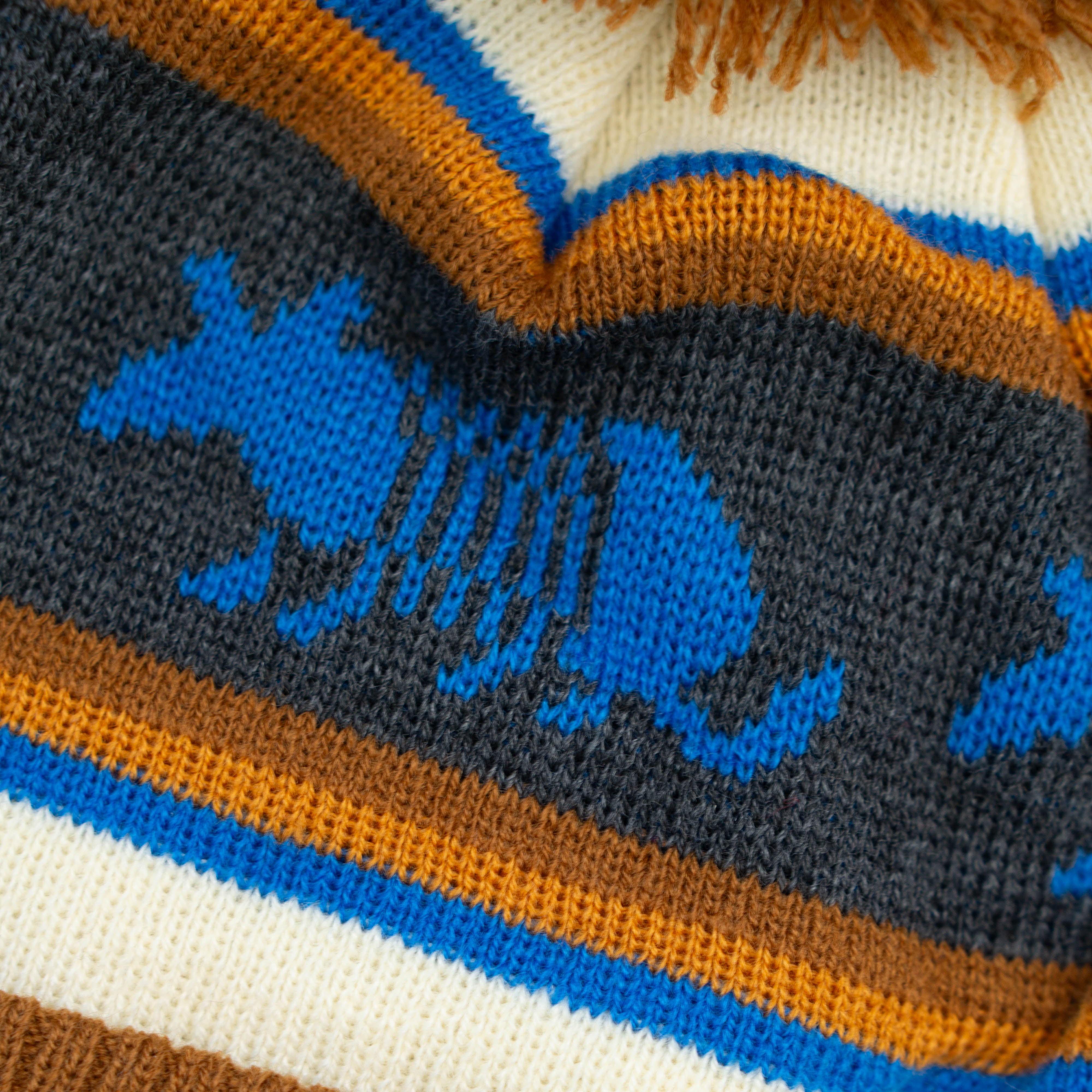 Retro Armadillo Pom Pom Beanie by River Road Clothing