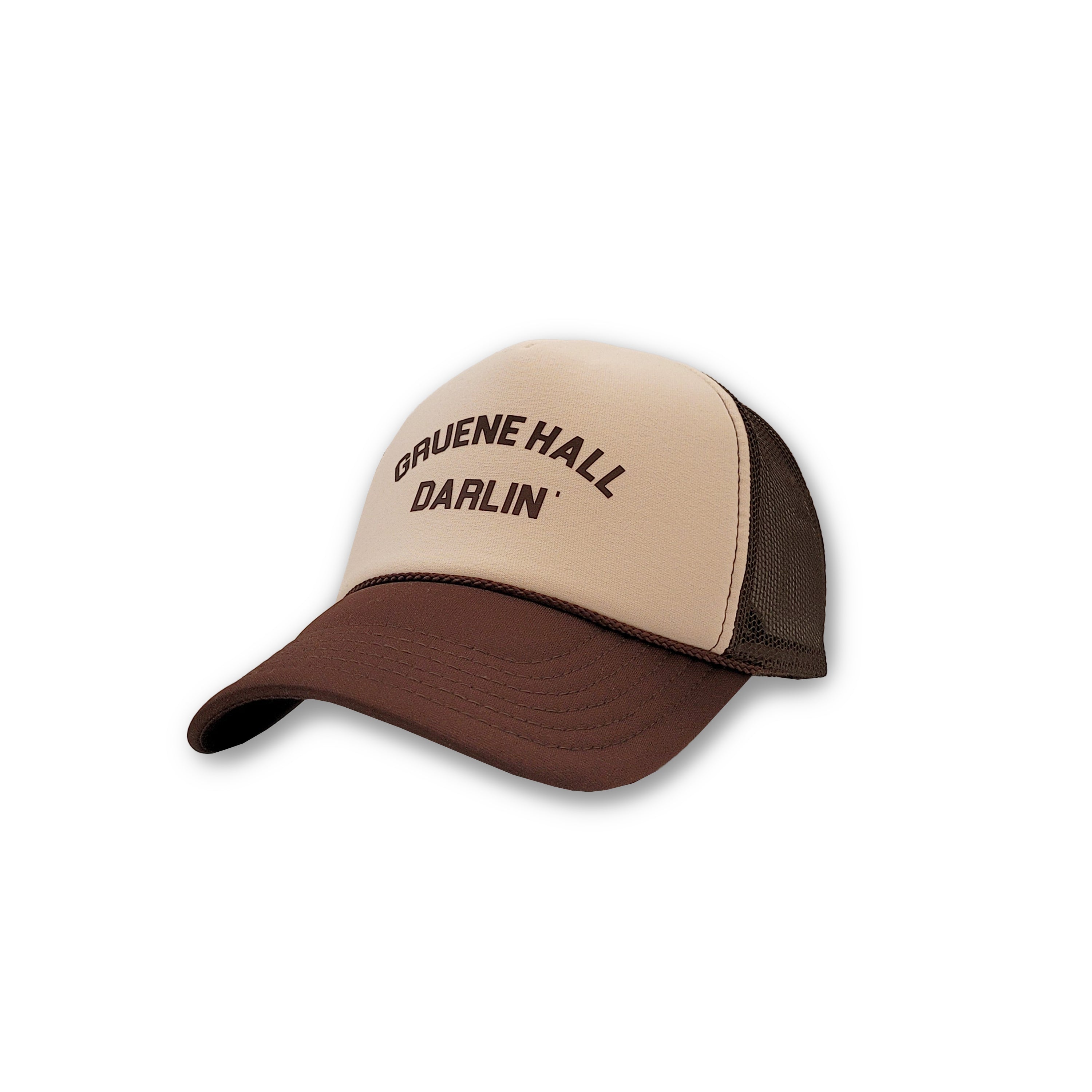 Gruene Hall Darlin' Foam Trucker Cap by Rodeo Hippie Brn/Tan