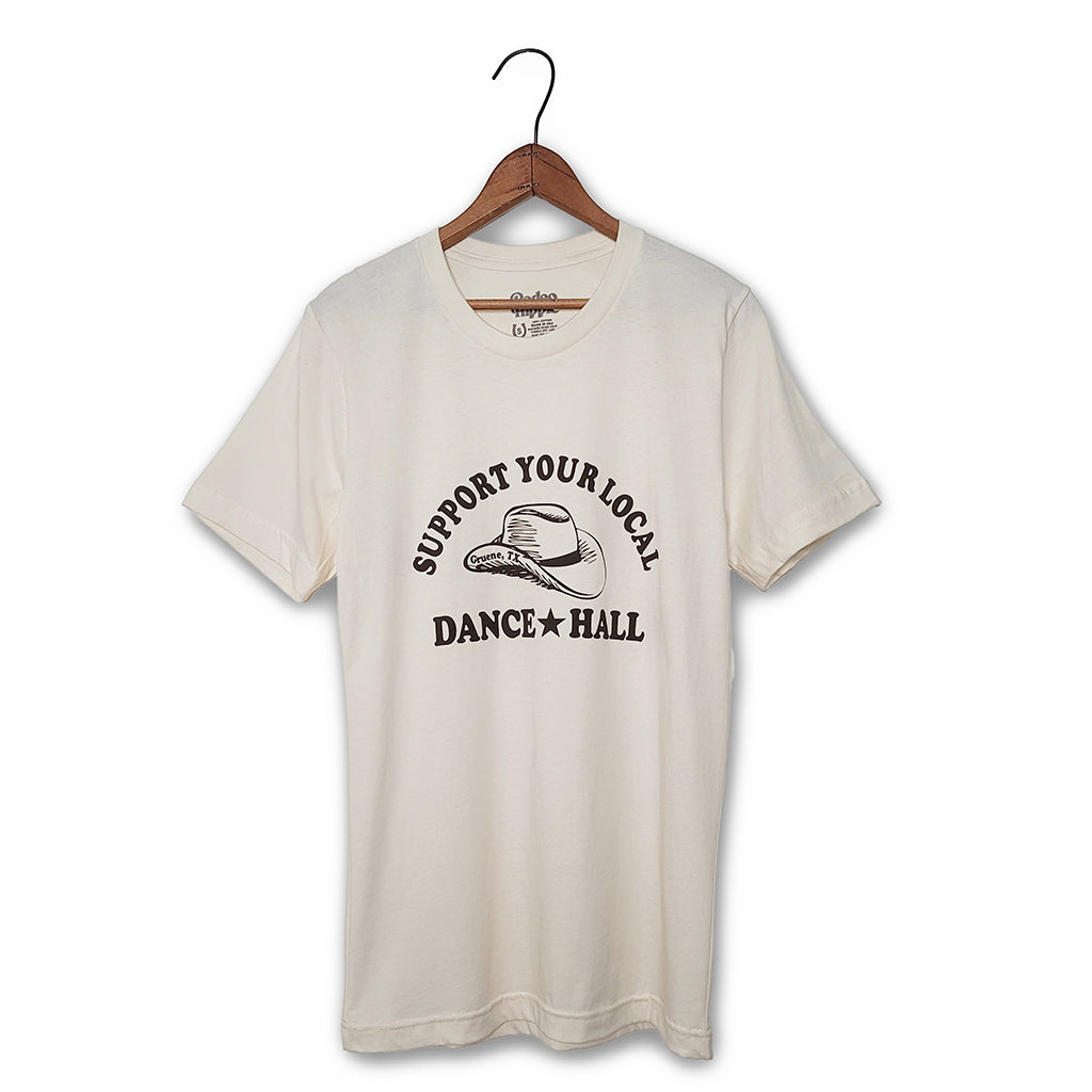 Gruene TX Hat Support Local Dance Hall Tee by Rodeo Hippie