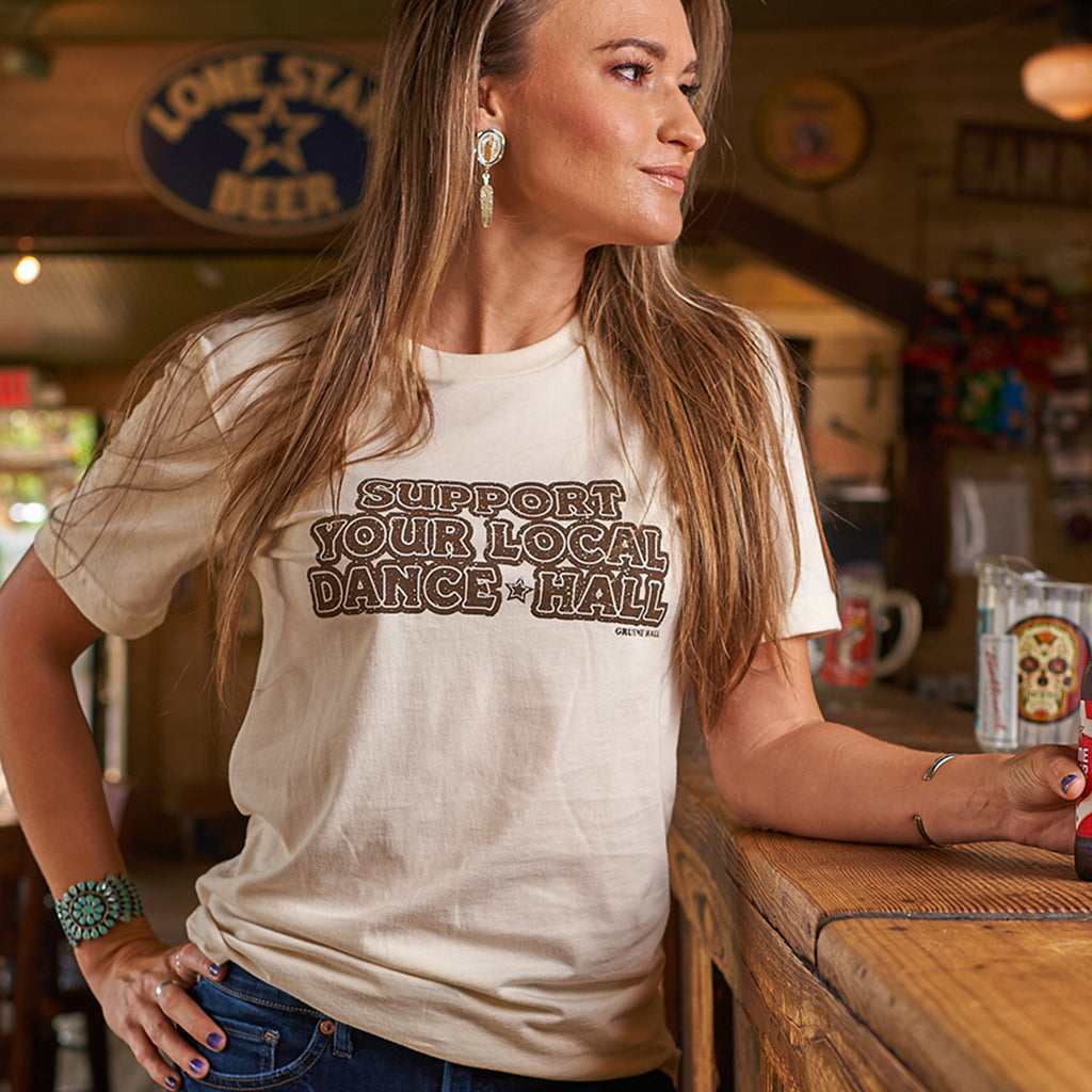 Gruene Hall Support Local Dance Hall Tee by Rodeo Hippie