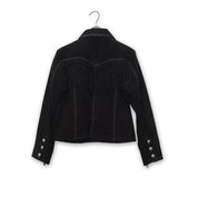 Women's Suede Fringe Jacket by Scully #L1016-19 BLACK