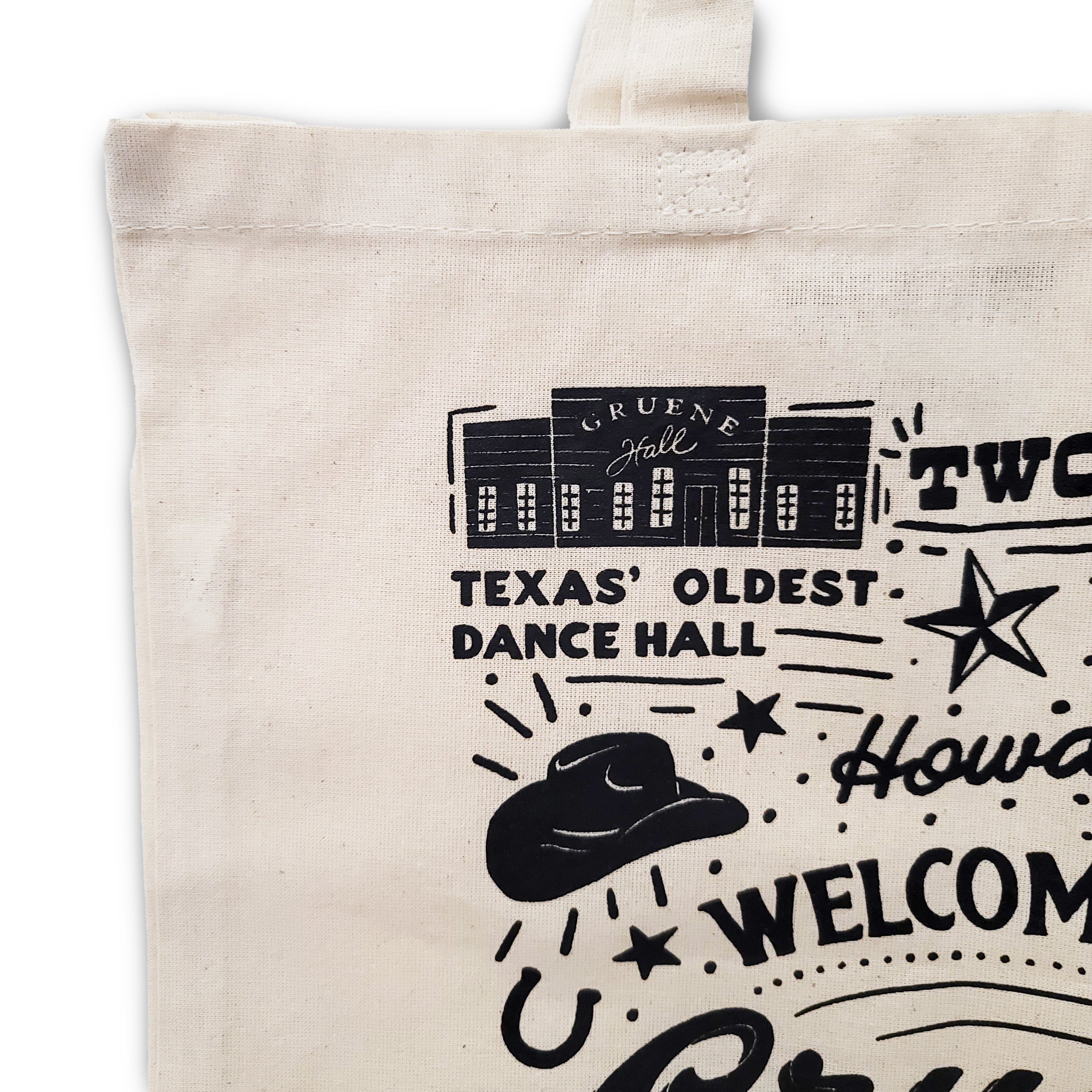 Gruene Sketched Collage Canvas Tote